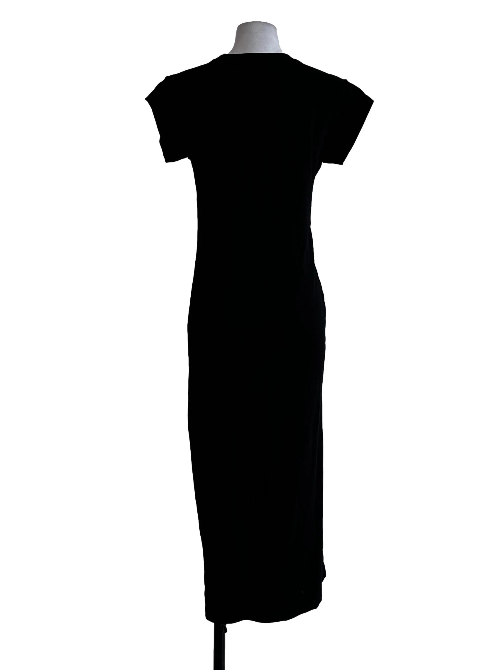 Black Cotton Long Dress - Image 2
