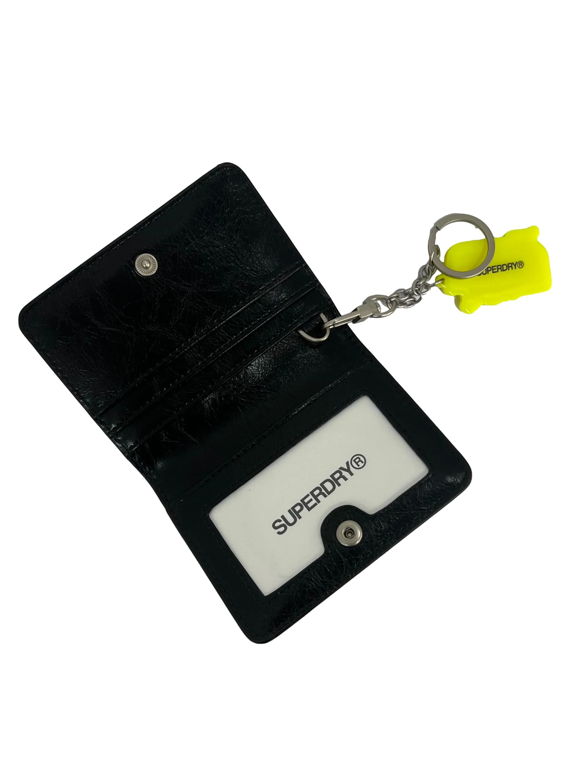 Black Crinkle Keyring Card Wallet - Image 3