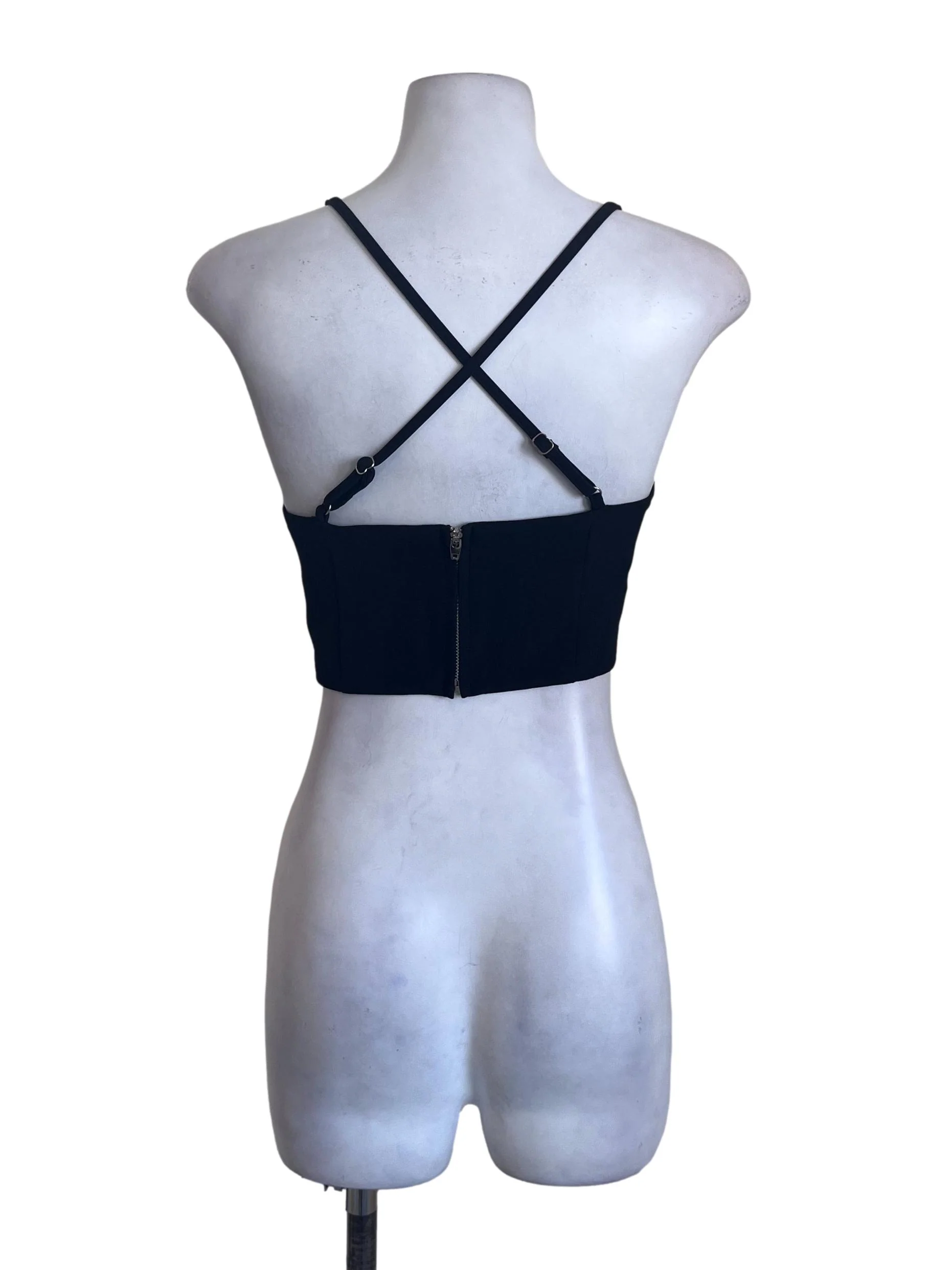 Black Cropped Top - Image 2