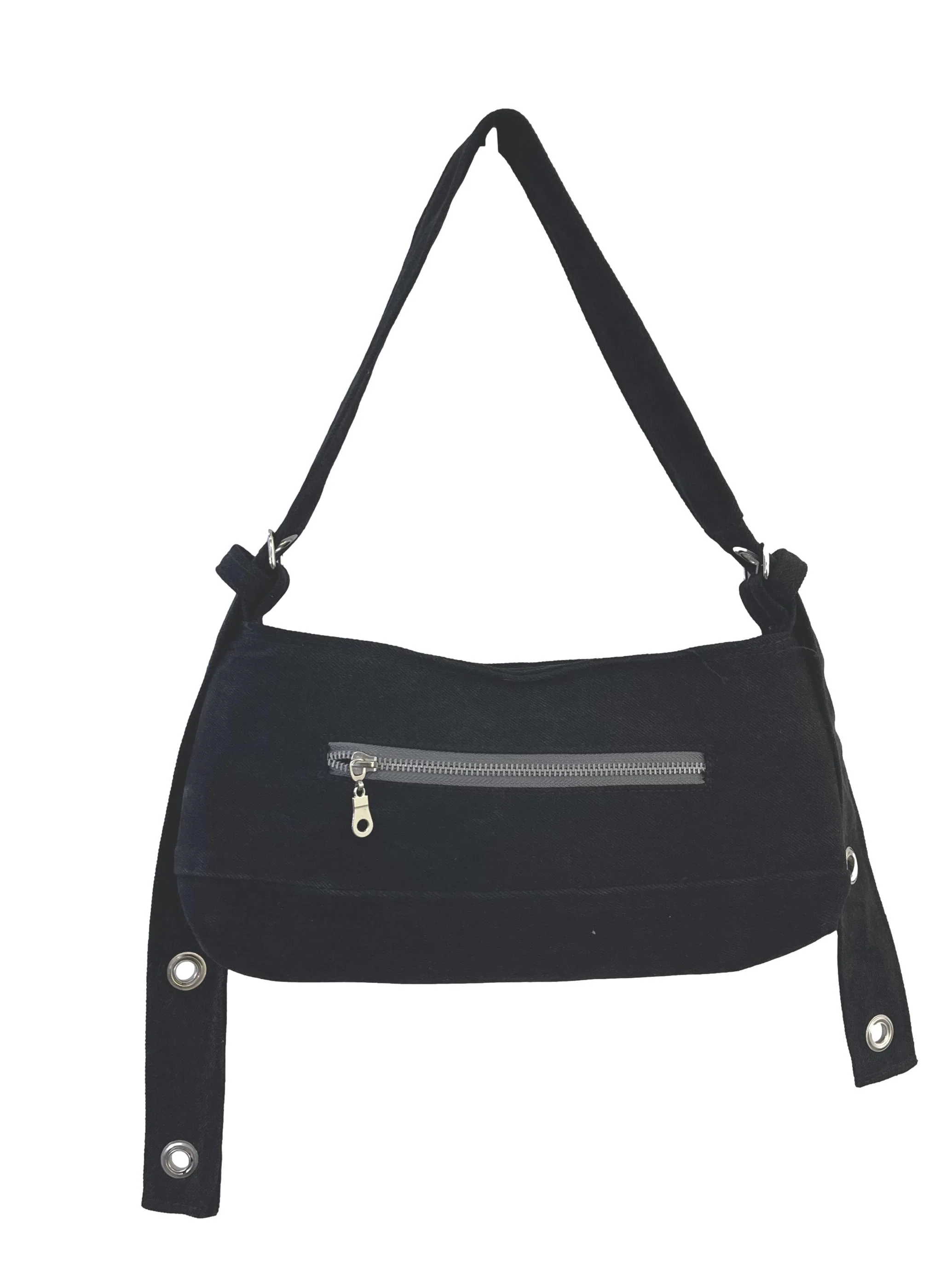 Black Denim Jeans Reworked Handbag - Image 2