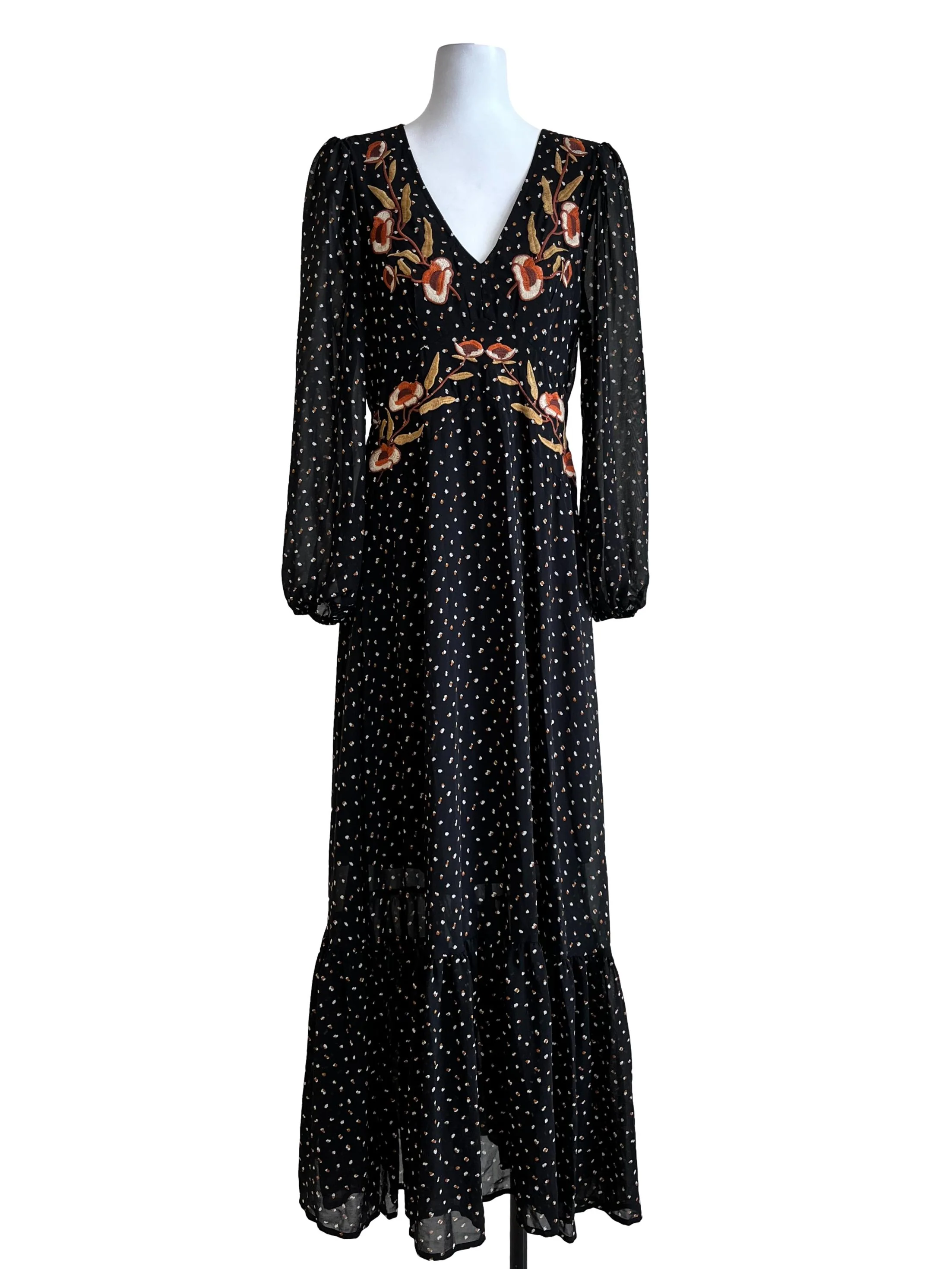 Black Dot Pattern Dress