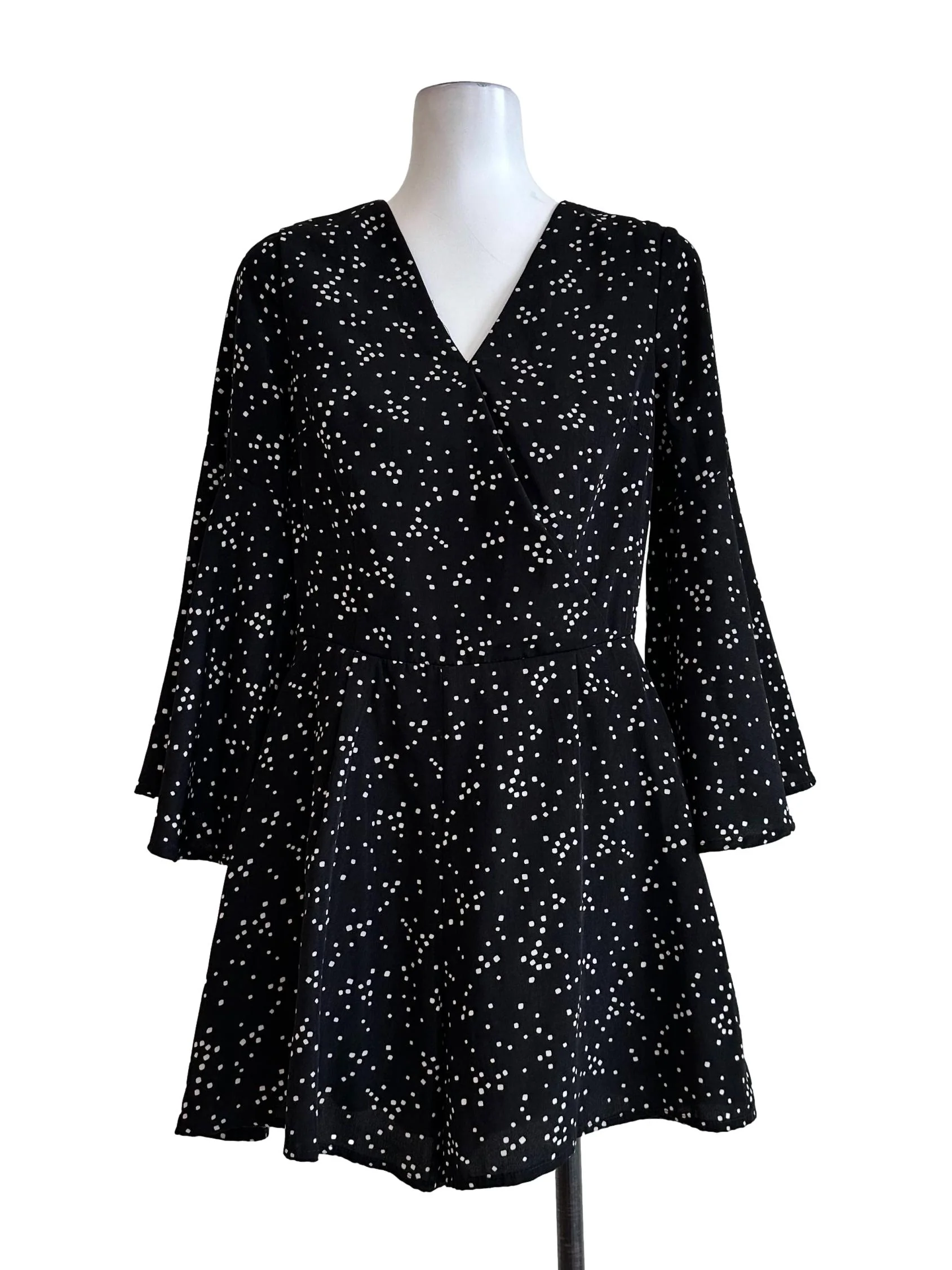 Black Dots Printed Romper