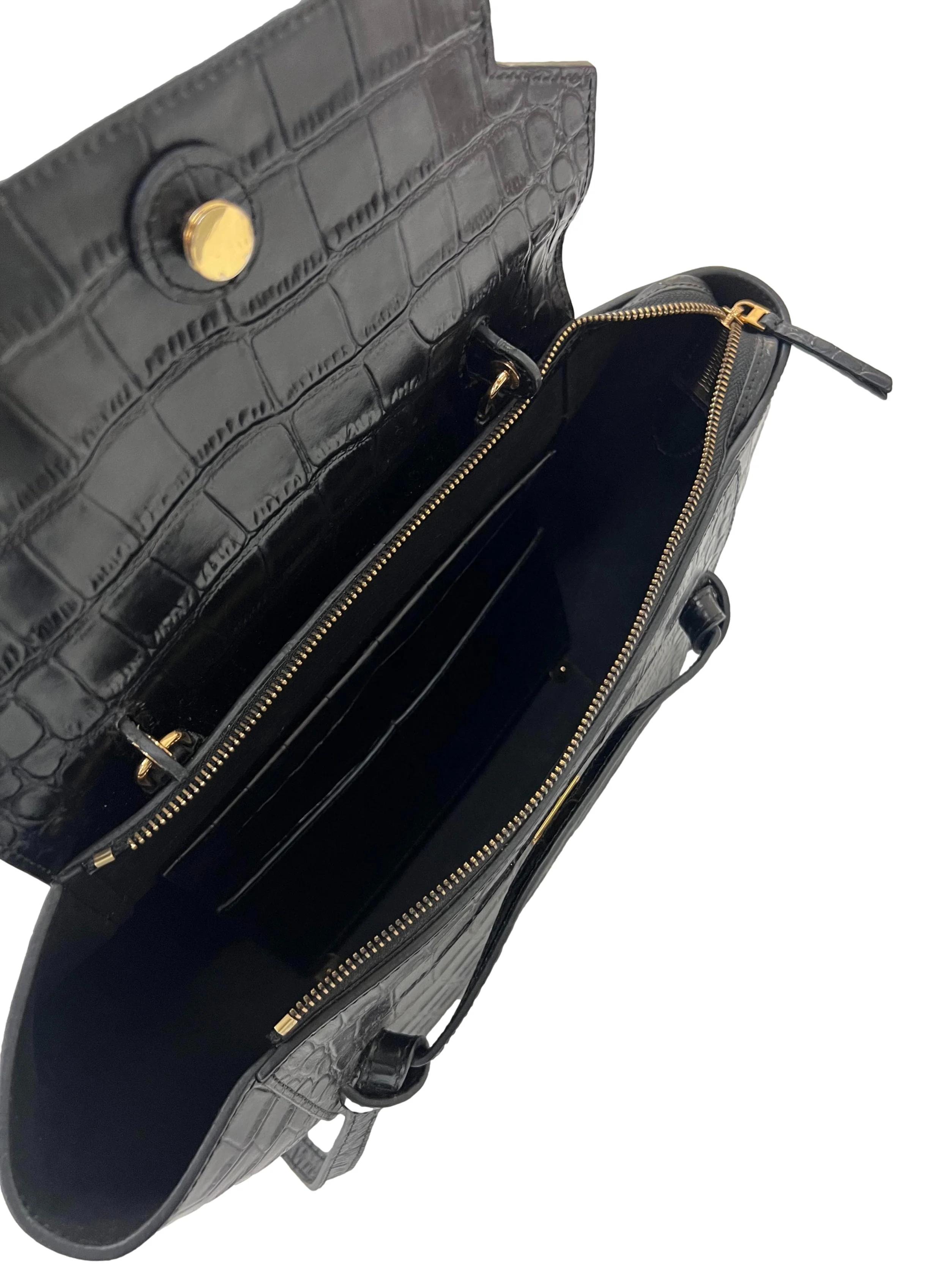 Black Drummed Calfskin Bag - Image 3