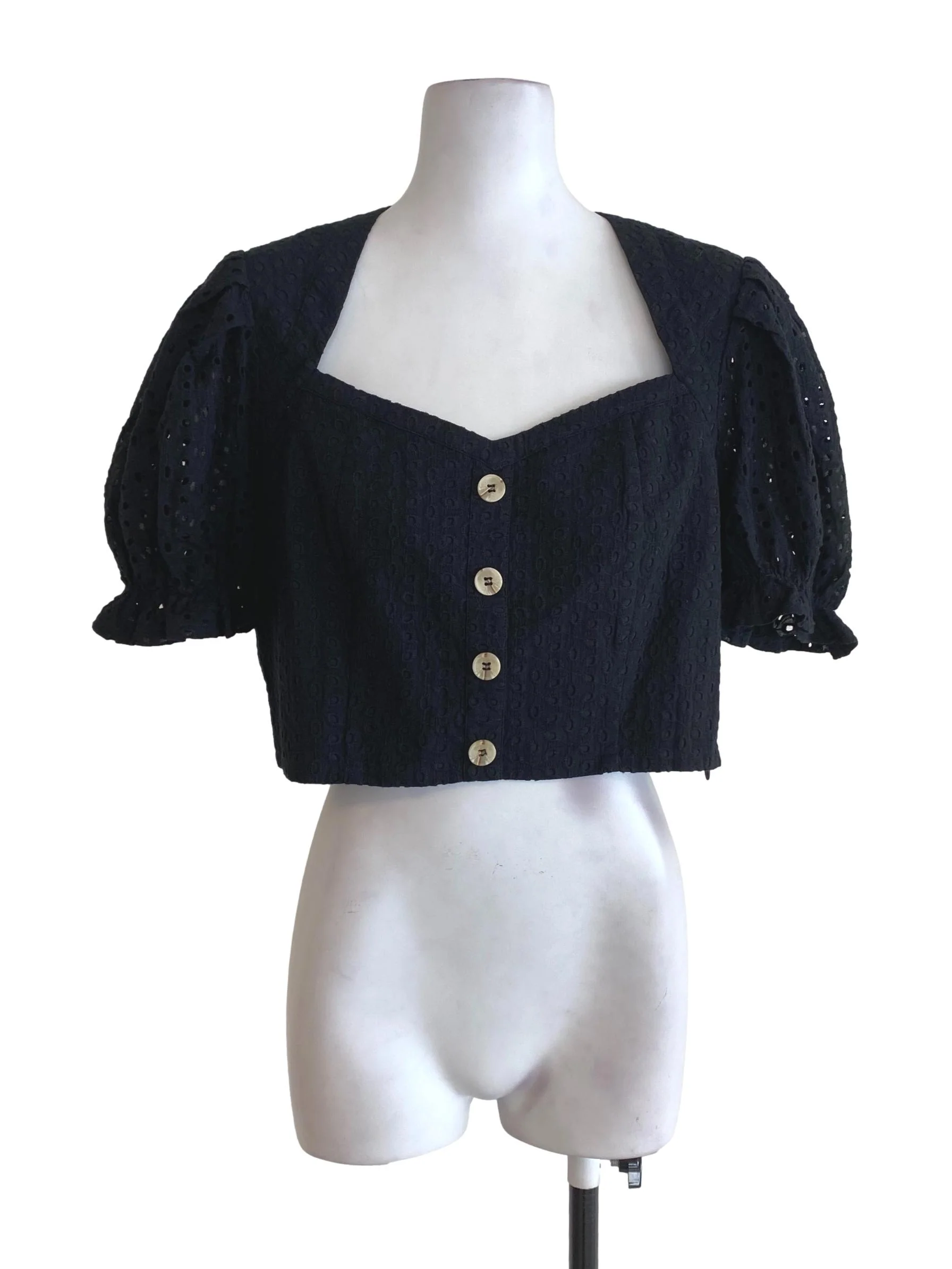 Black Embroidered Blouse