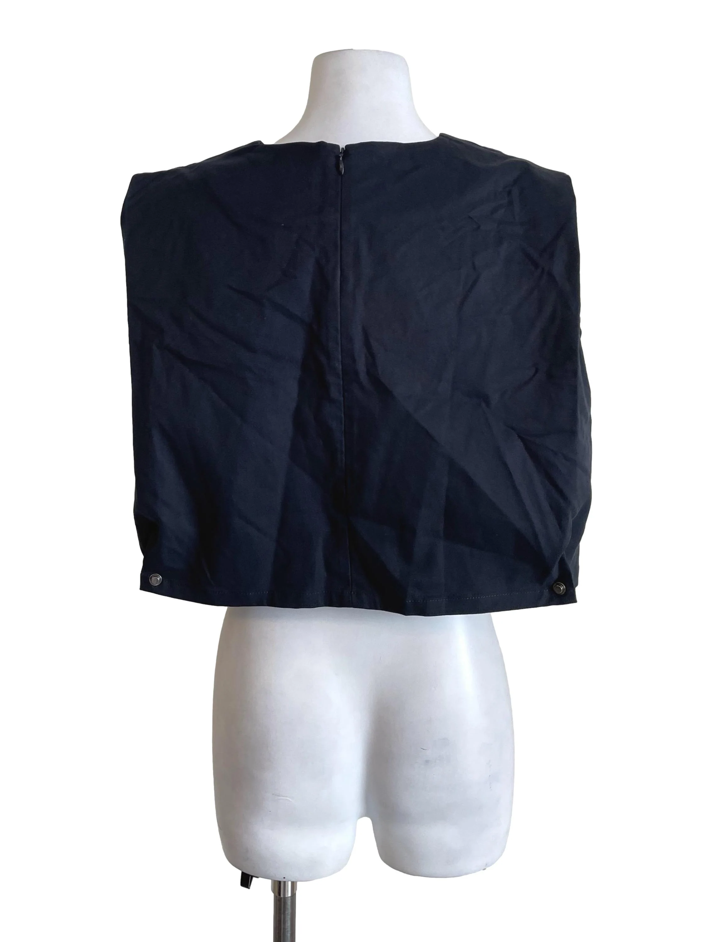 Black Folded Crop Top LB - Image 2