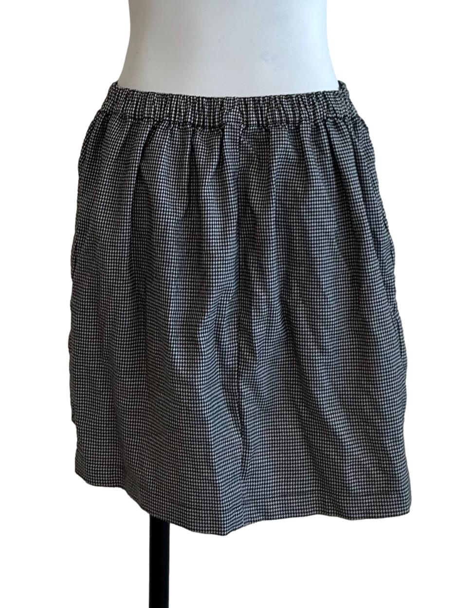 Black Gingham Mini Skirt - Image 2