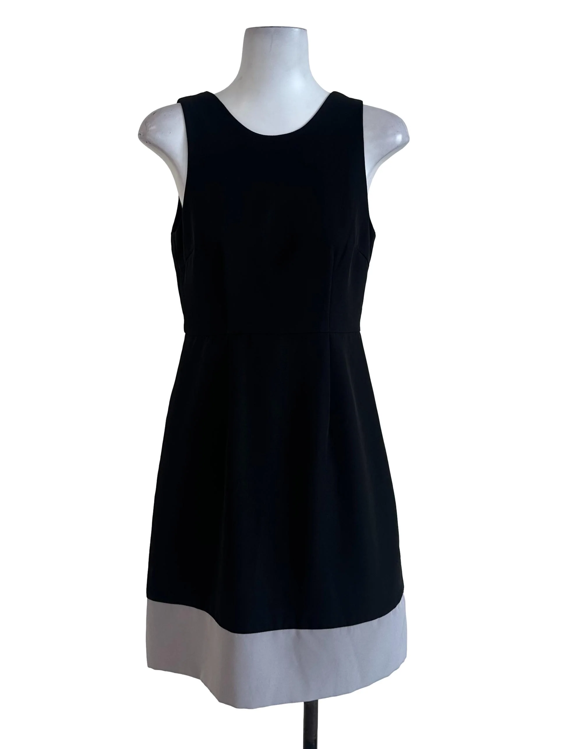 Black Grey Plain Dress