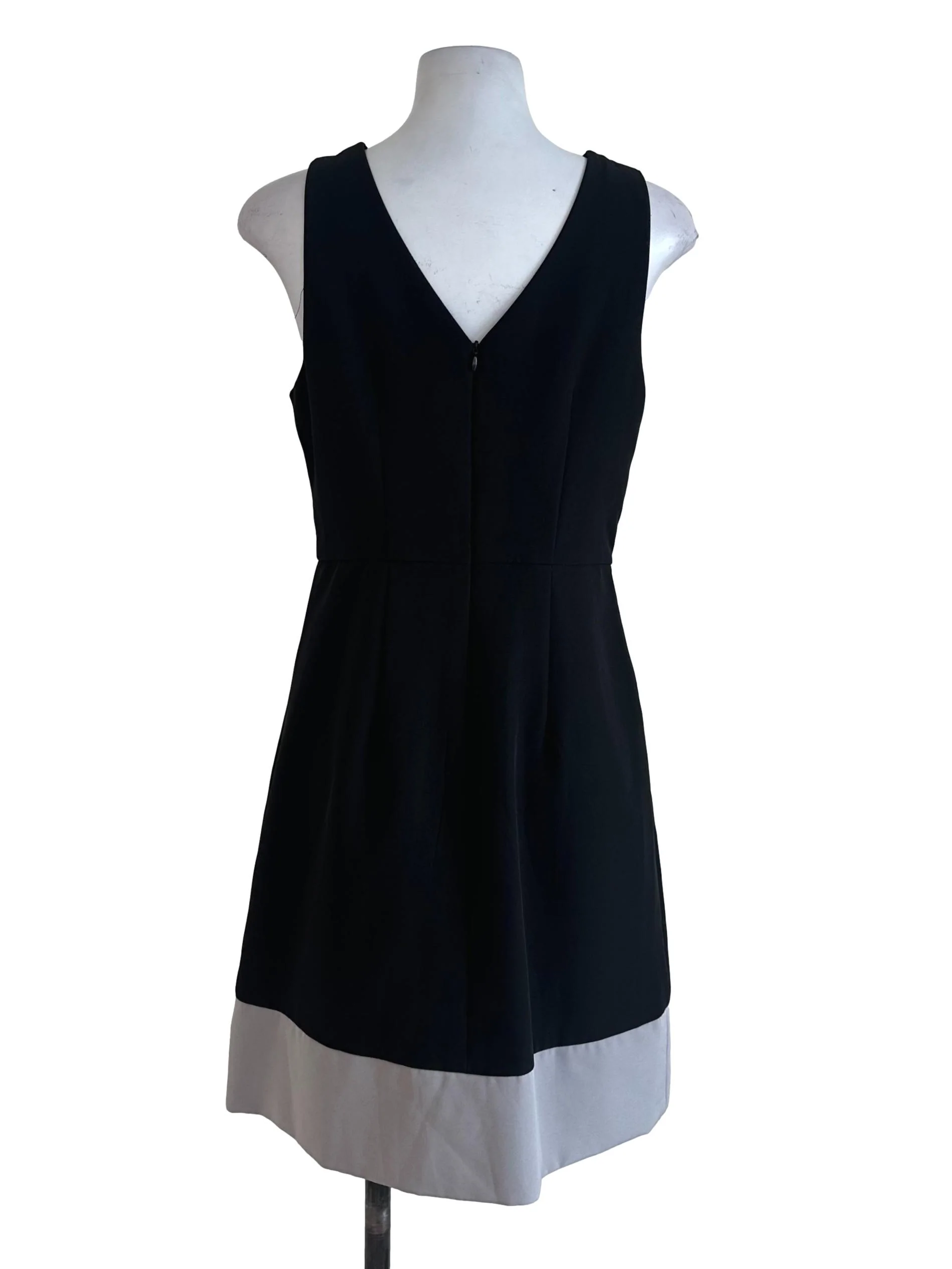 Black Grey Plain Dress - Image 2
