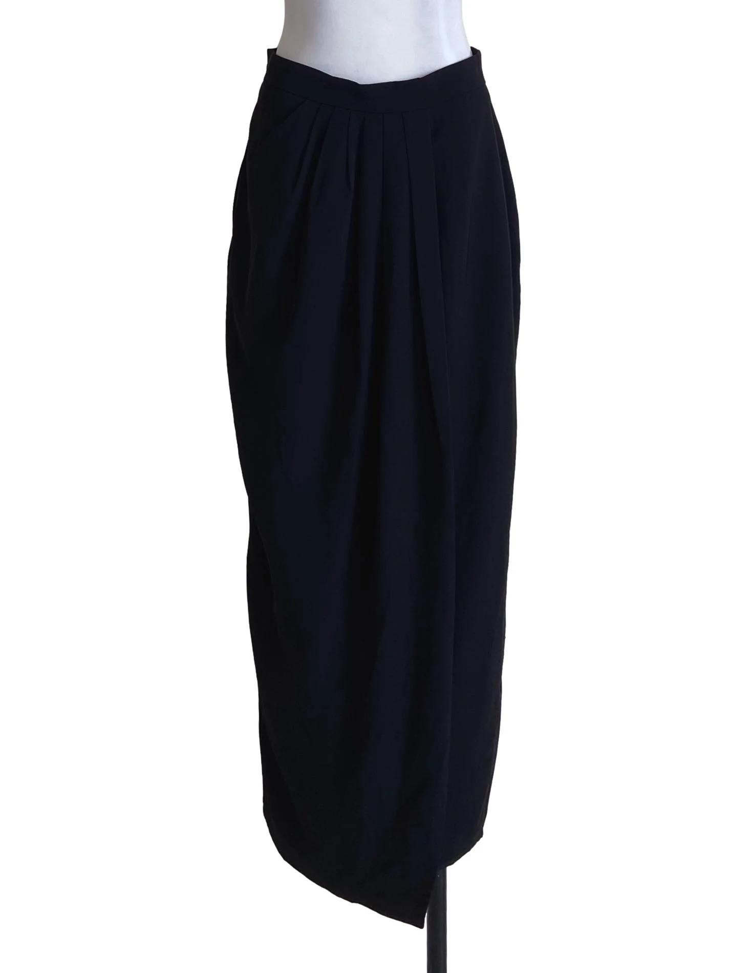 Black Herringbone Slit Skirts