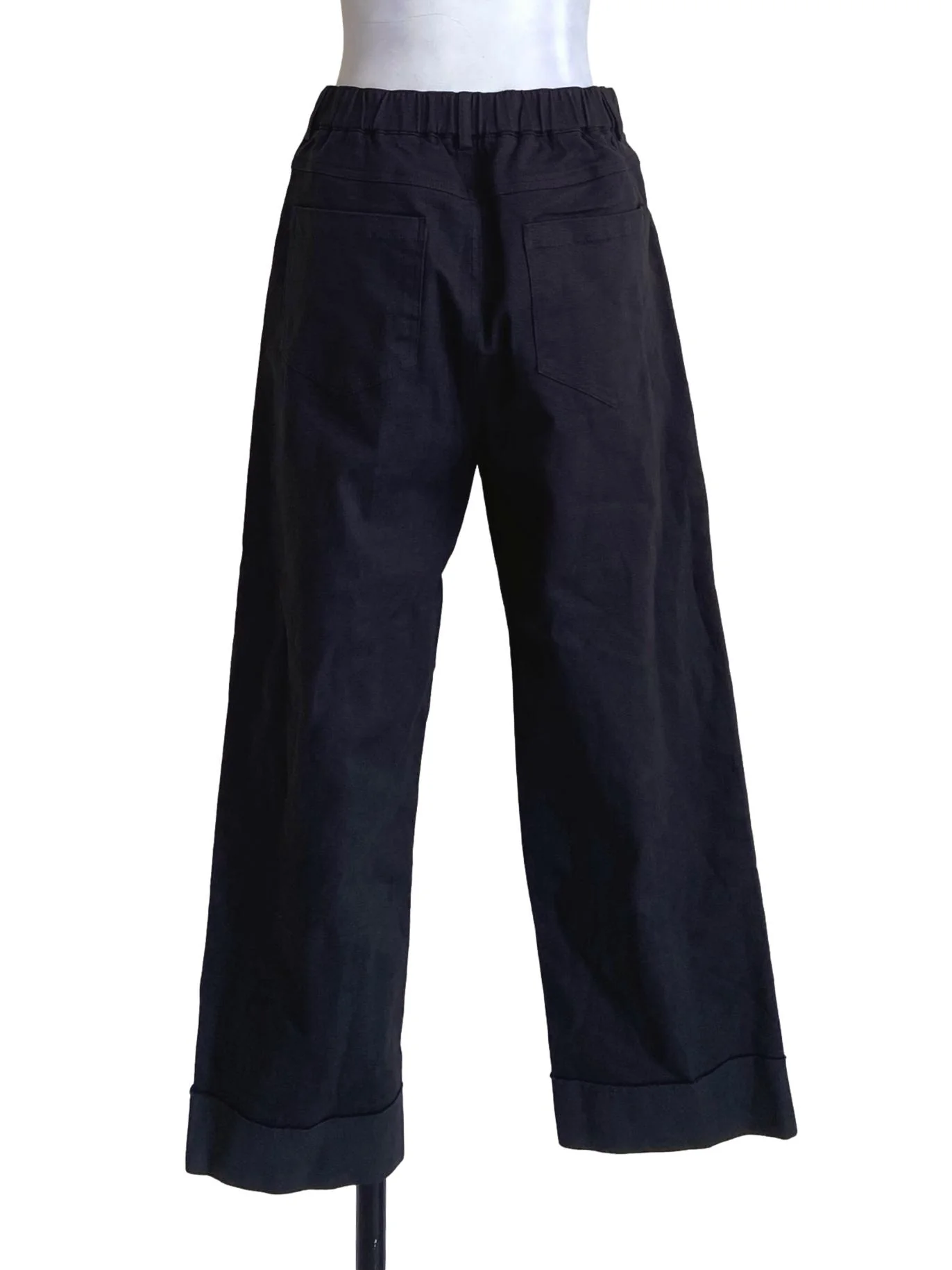 Black Herringbone Straight Jeans - Image 2