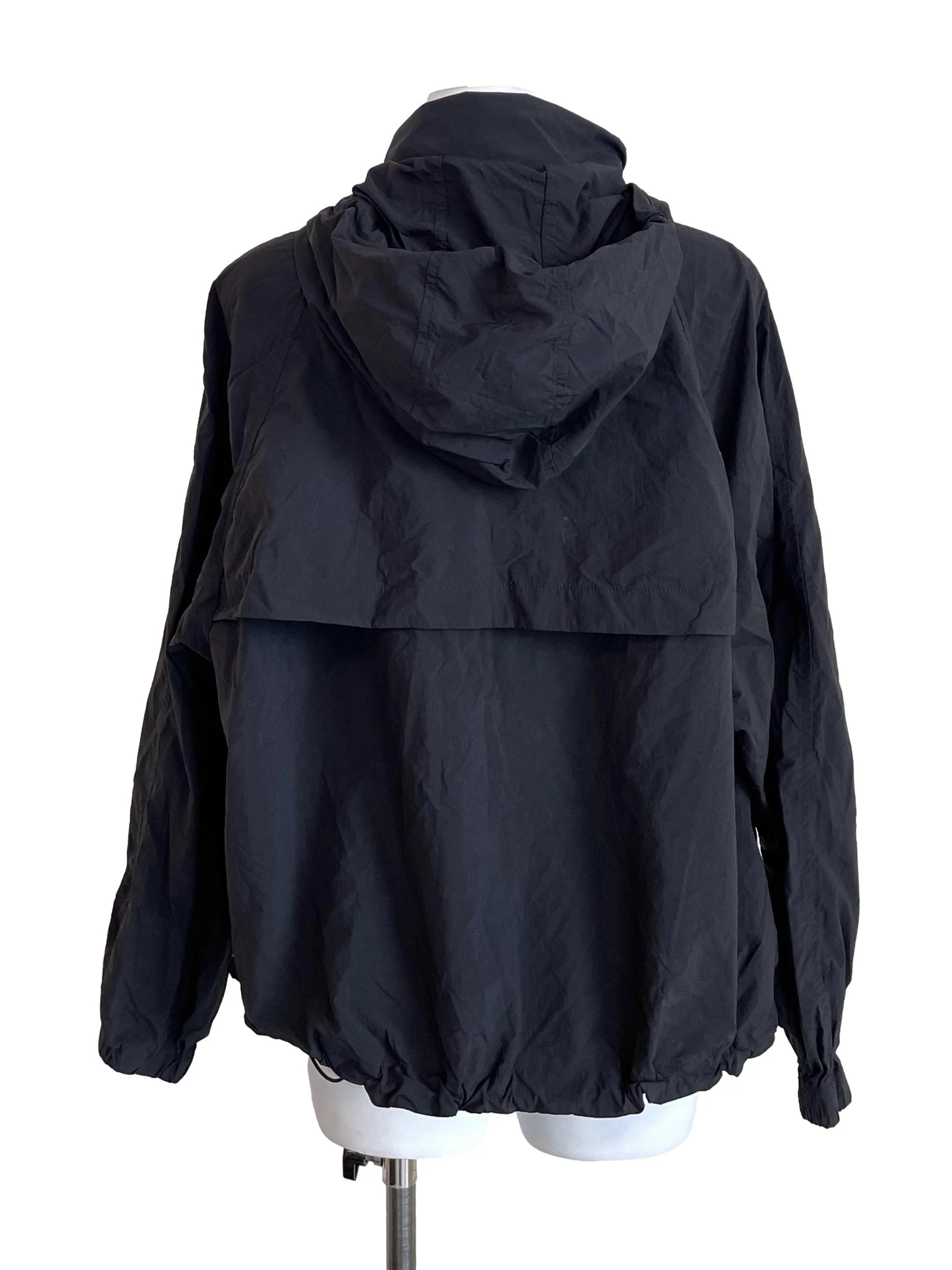 Black Hooded Wind Jacket - Image 2