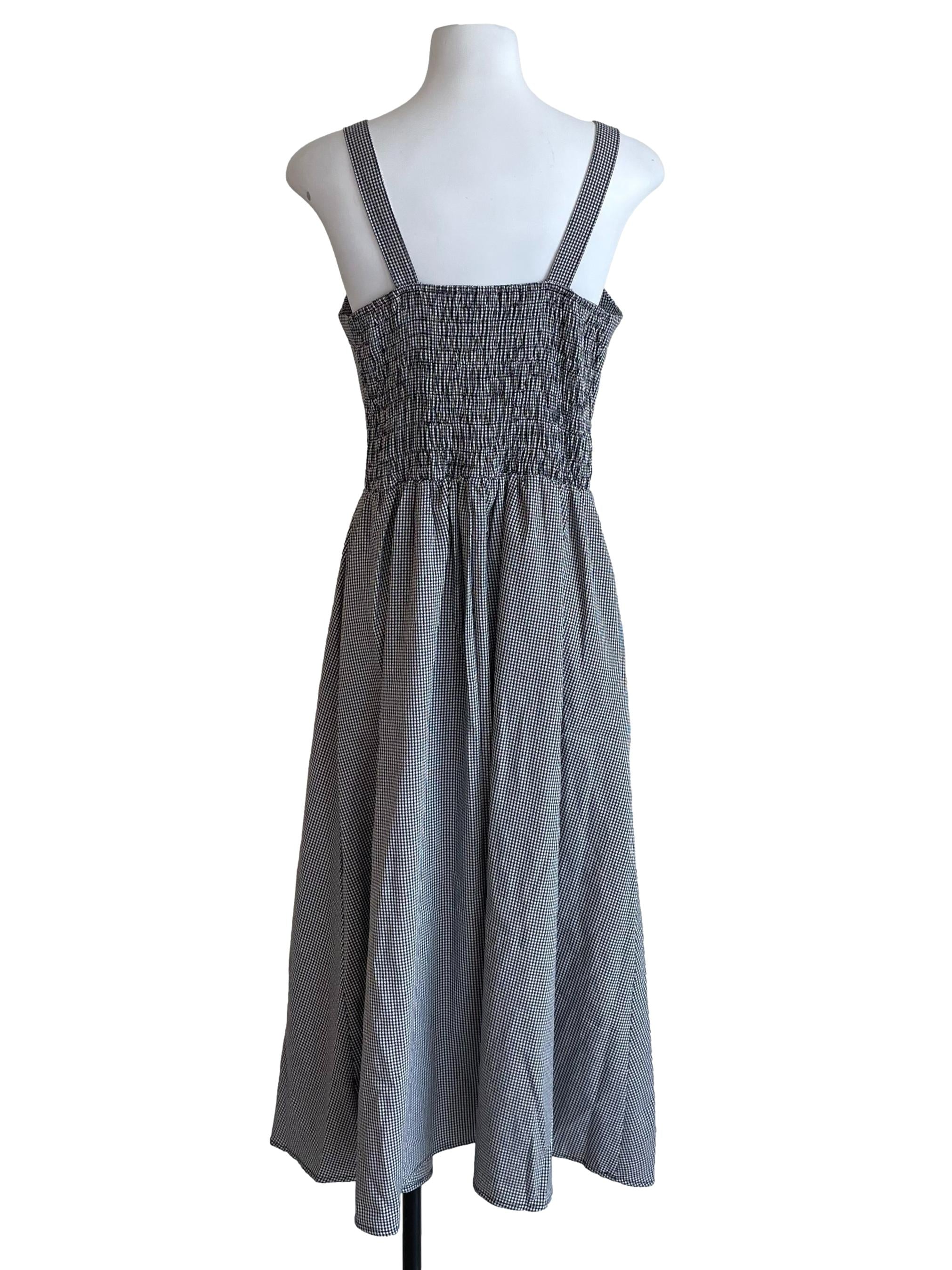 Black Houndstooth Apron Dress - Image 2