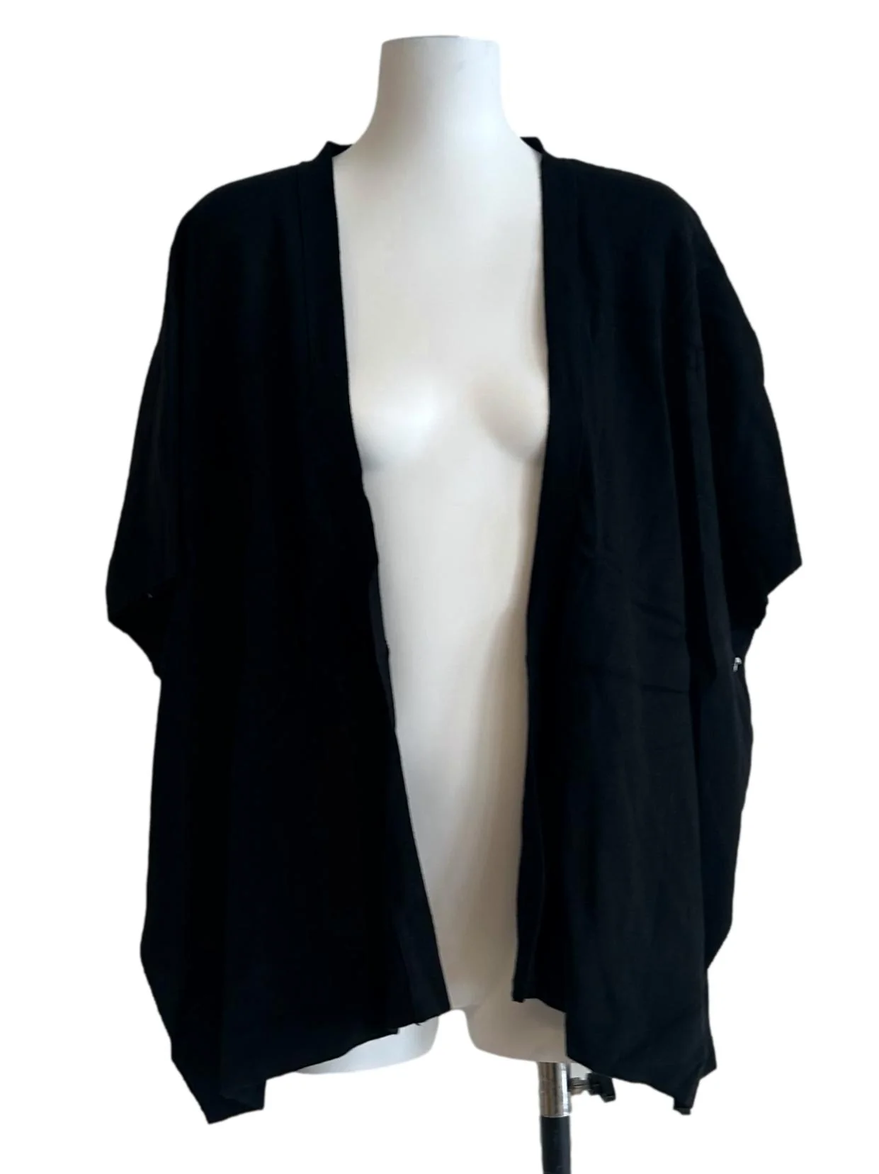 Black Knit Open Cardigan OSN