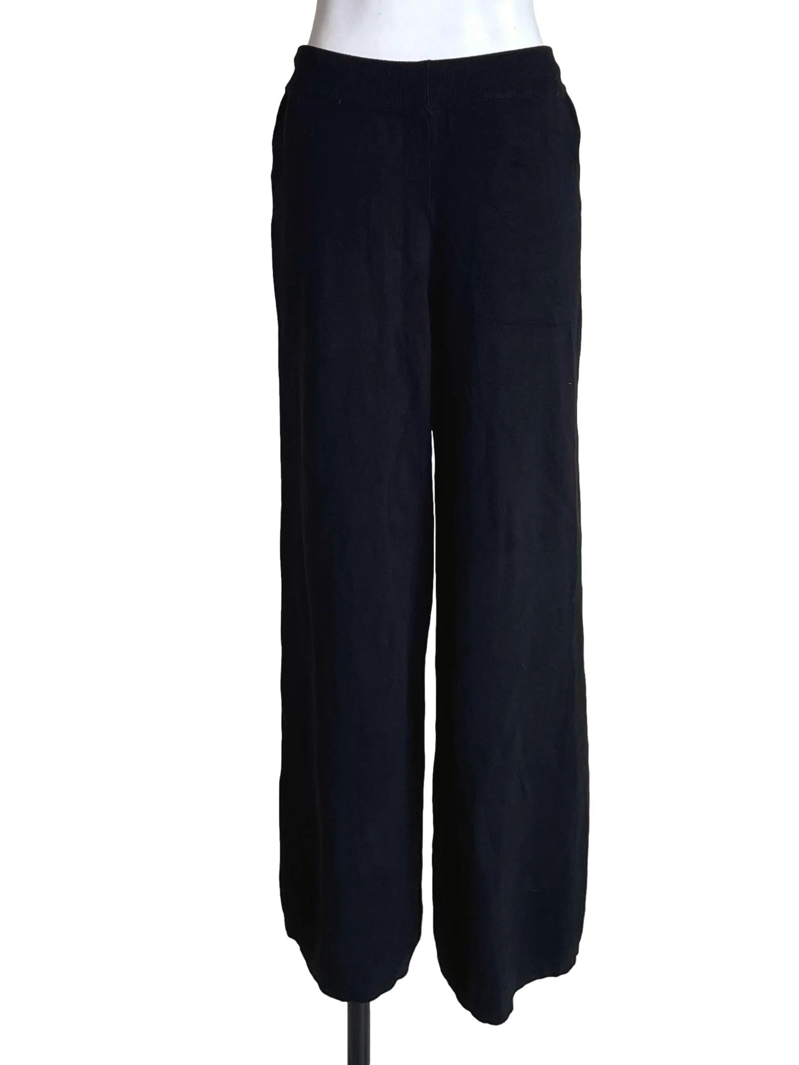 Black Knit Sweatpants - Image 2