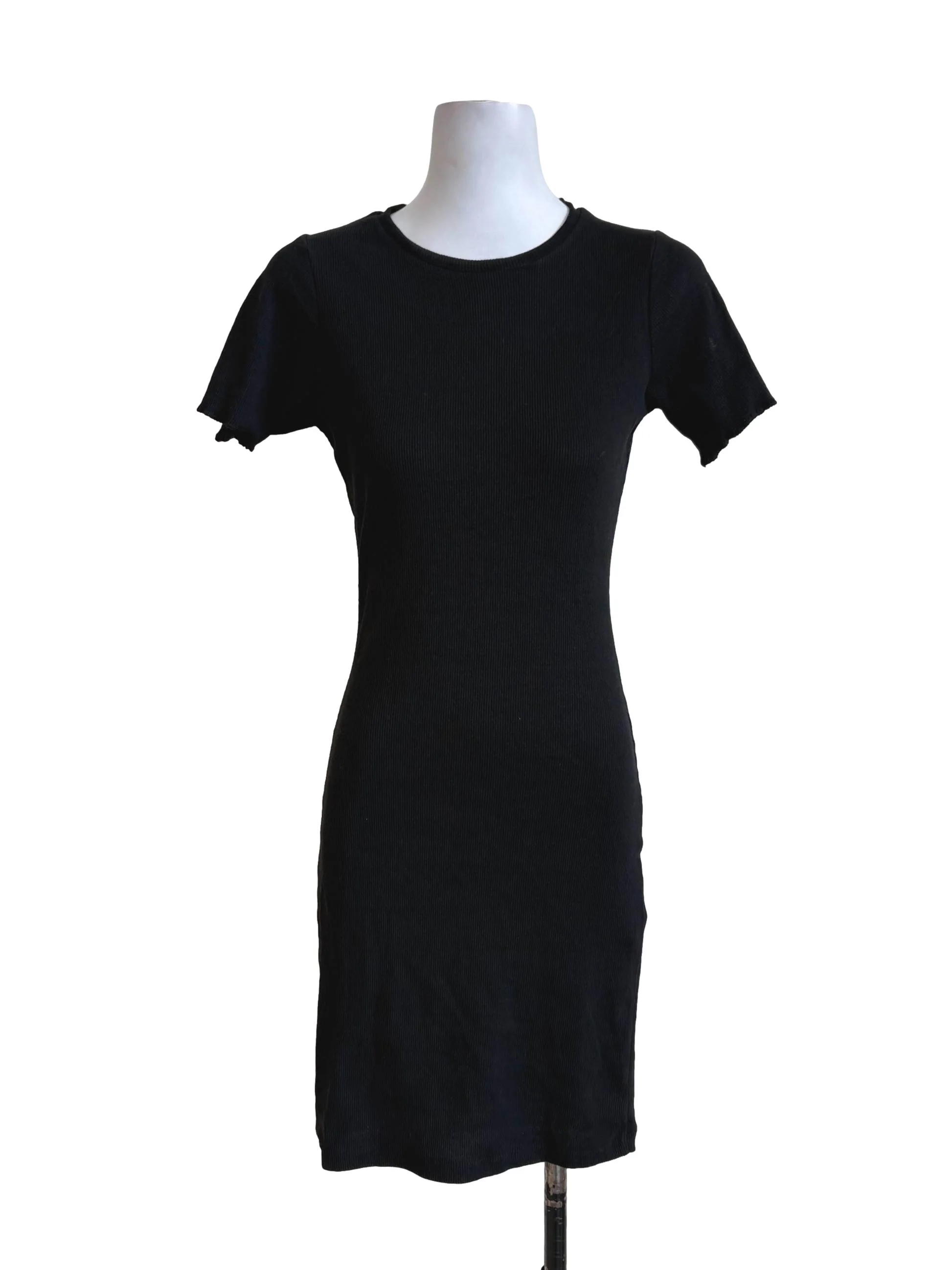 Black Knitted Bodycon Dress