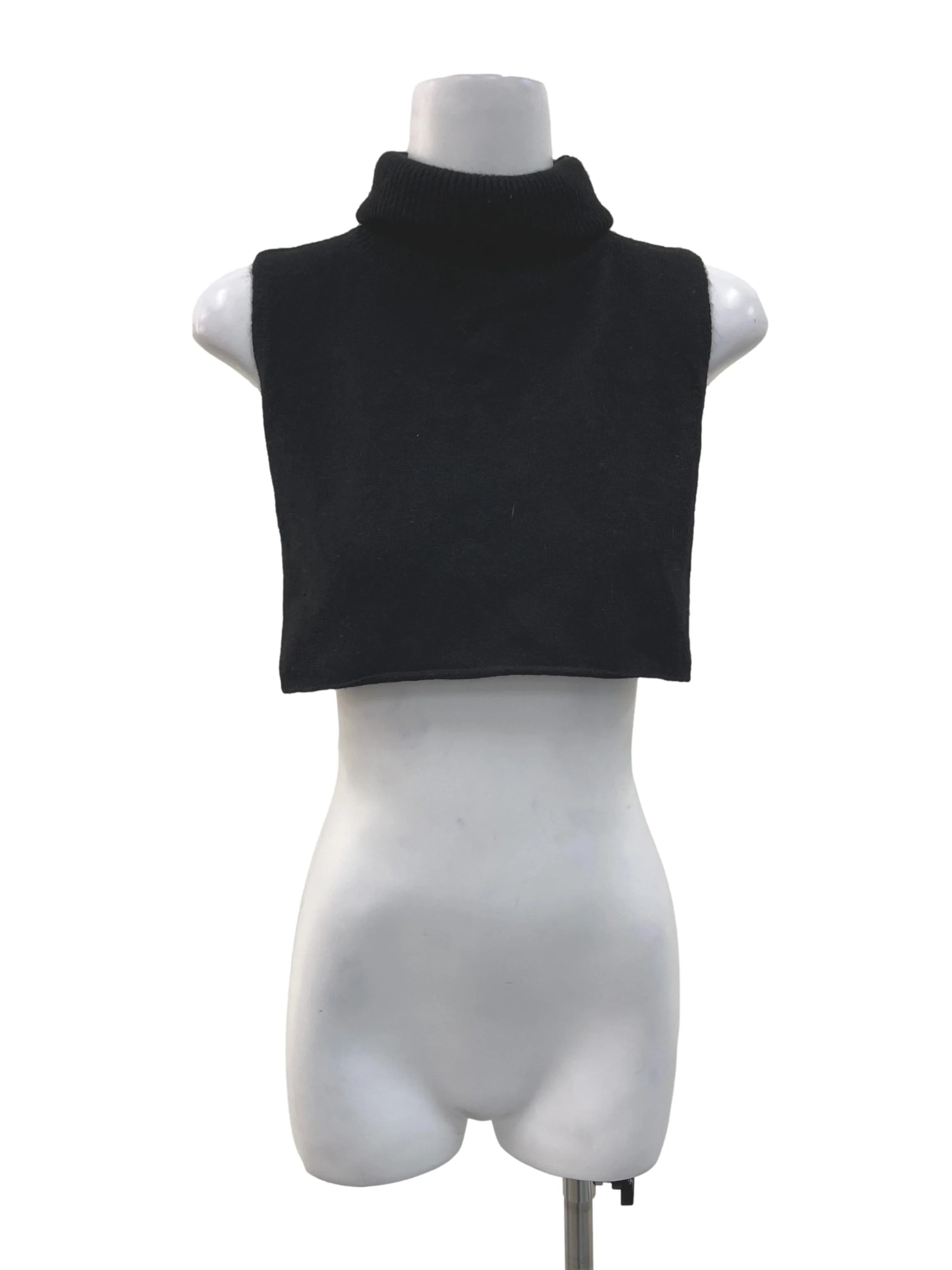 Black Knitted Faux Turtle Neck