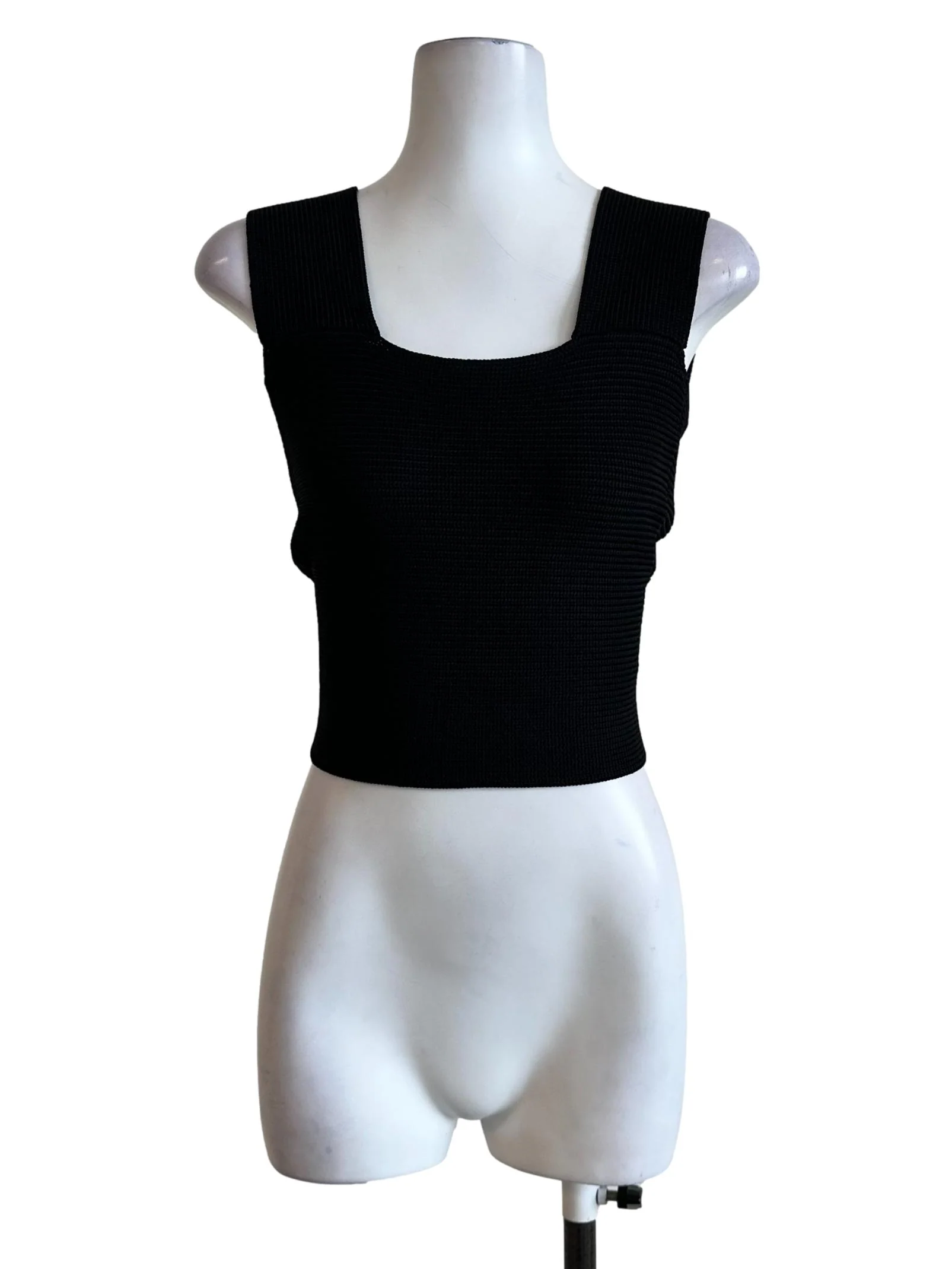 Black Knitted Sleeveless Top