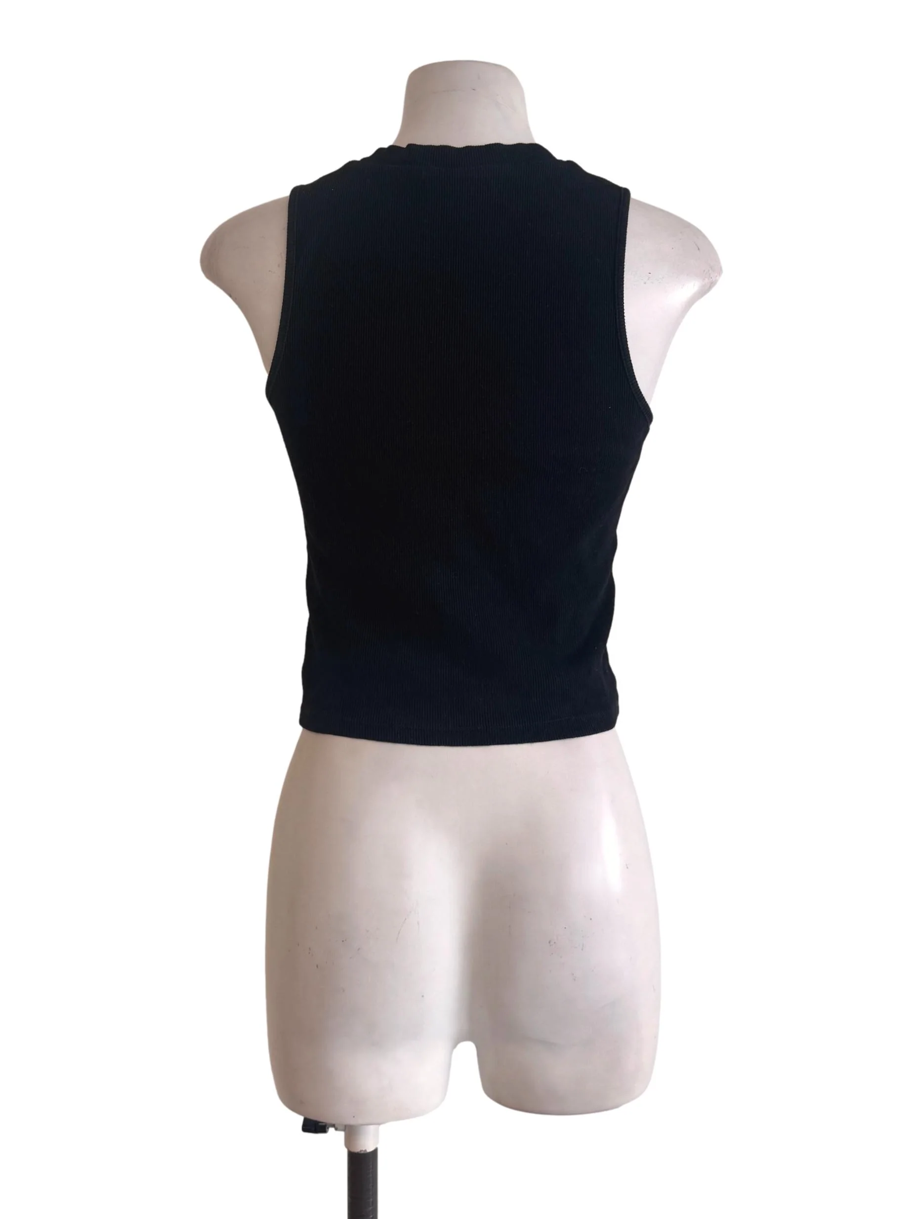 Black Knitted Tank Top - Image 2