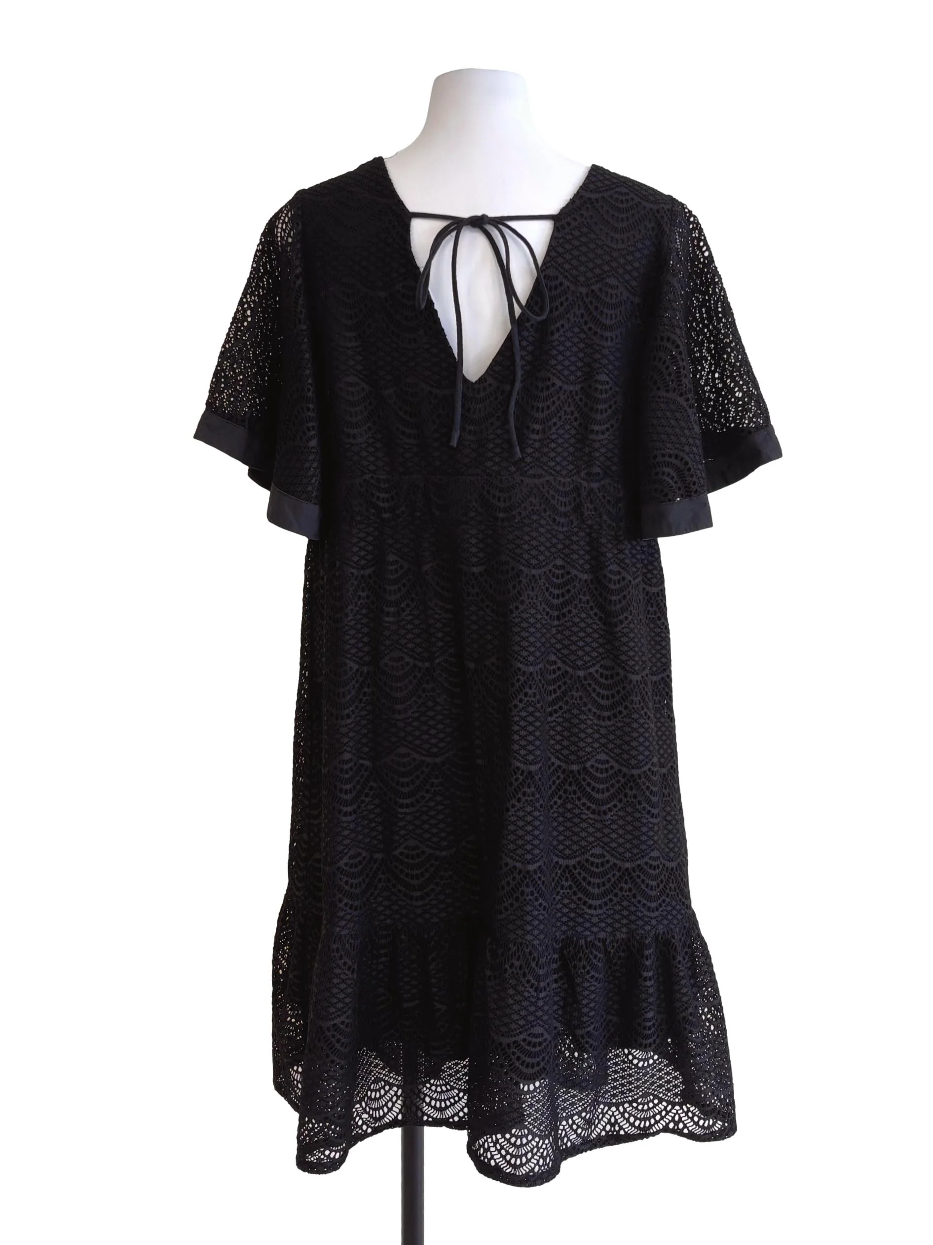 Black Lace Empire Dress - Image 2