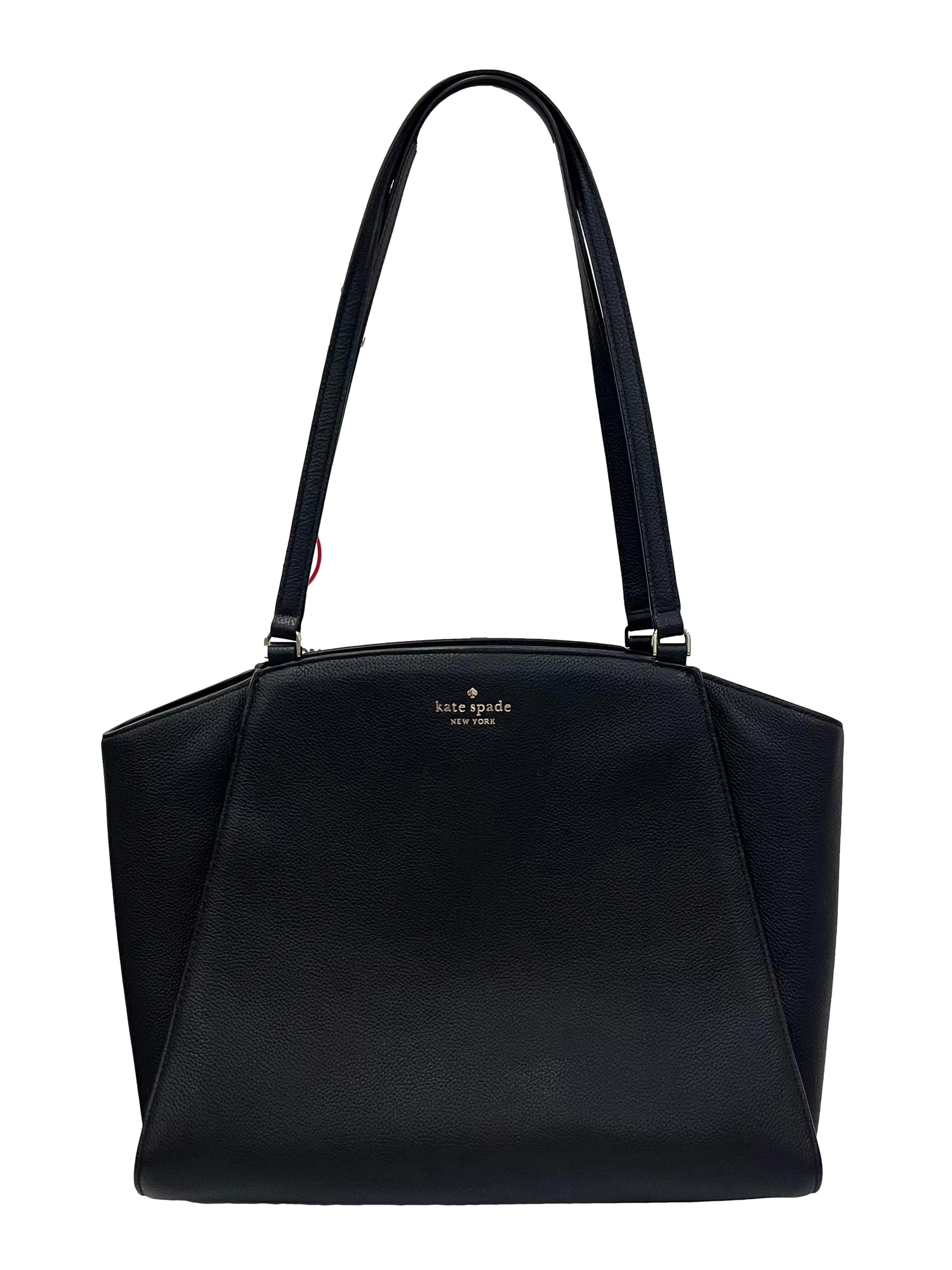 Black Leather Brim Laptop Tote Bag CSN