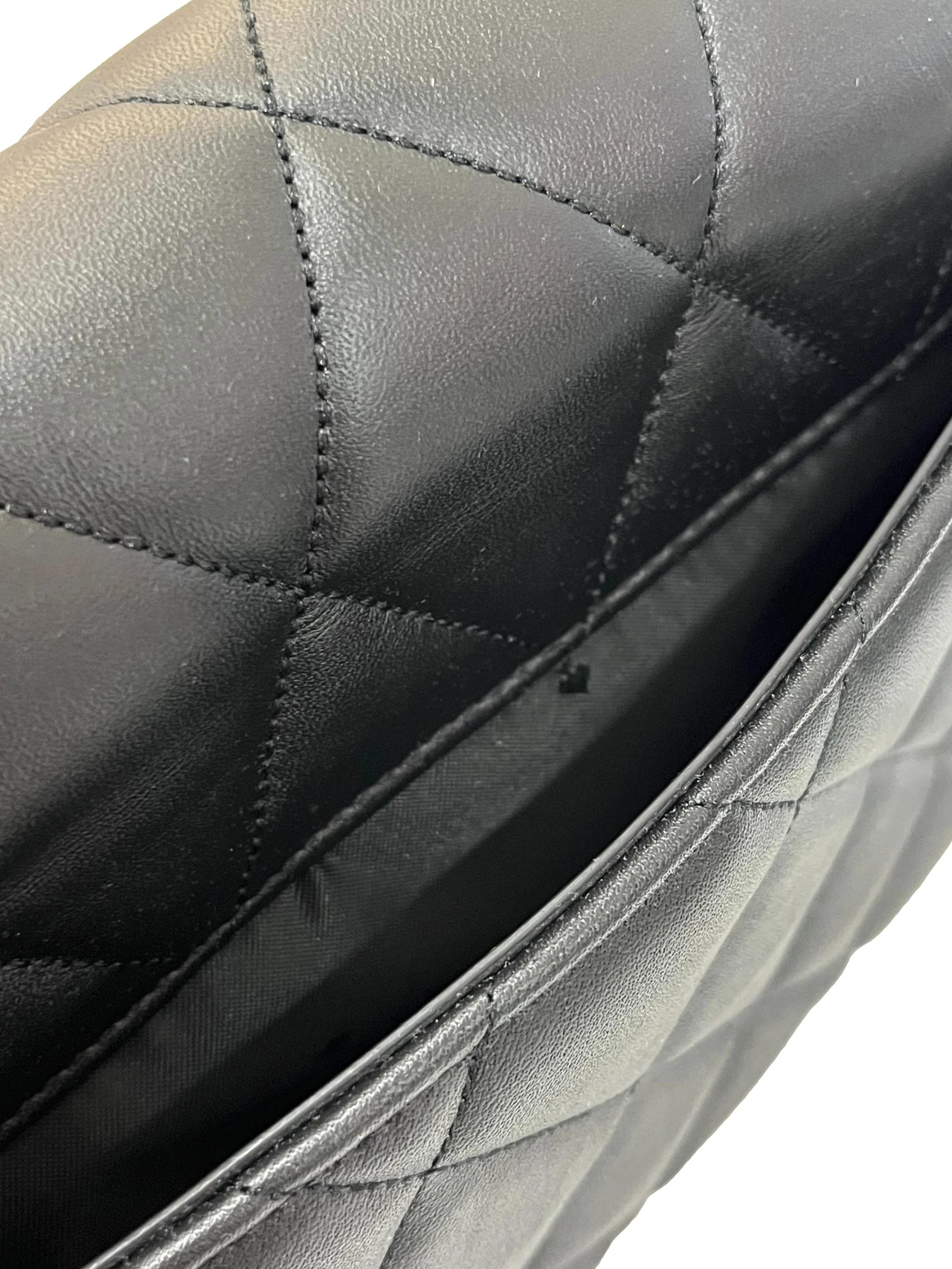 Black Leather Carey Medium Quilted Shoulder Bag CSN - Image 6