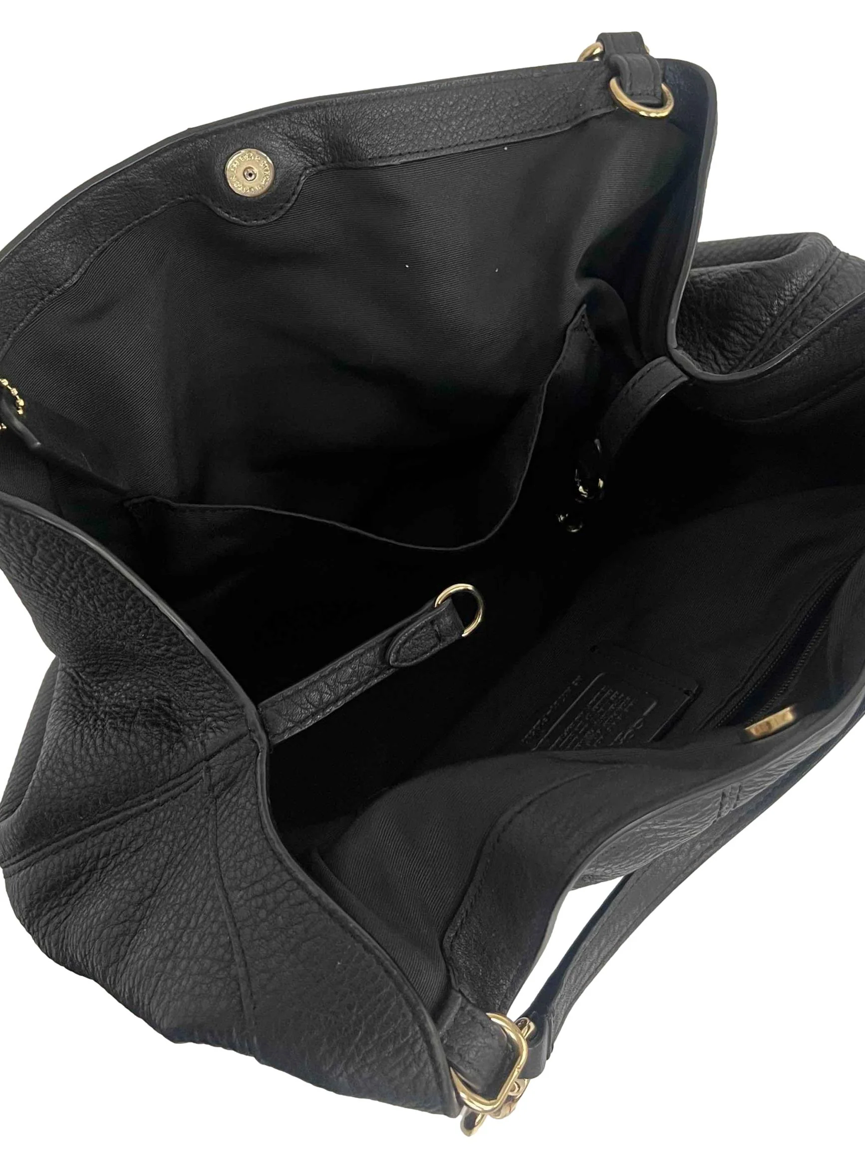 Black Leather Crossbody Bag - Image 4