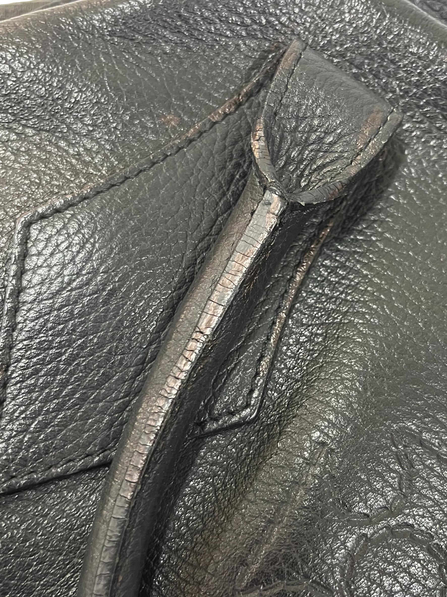 Black Leather Handle Handbag - Image 8