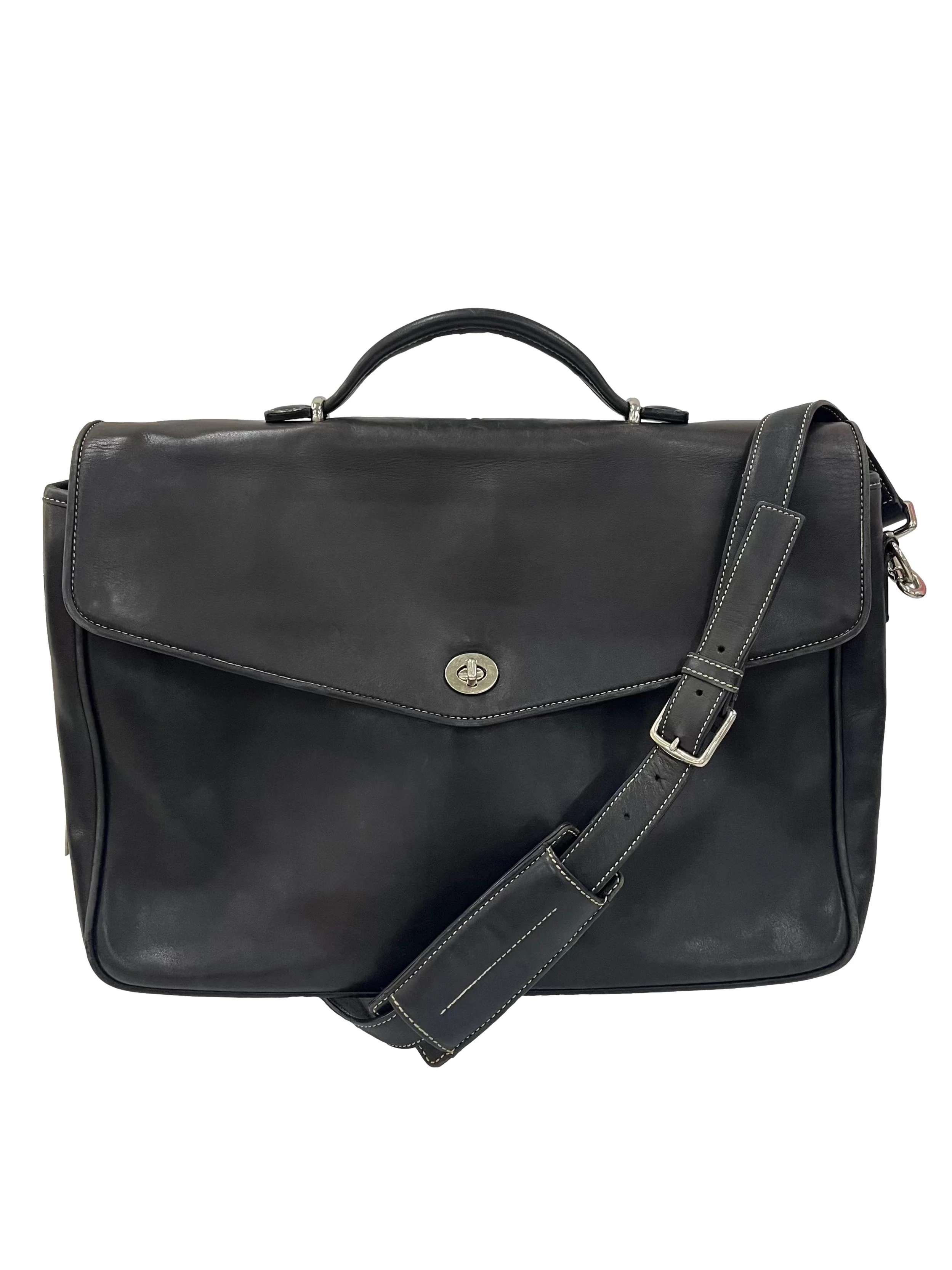 Black Leather Lexington Briefcase CSN