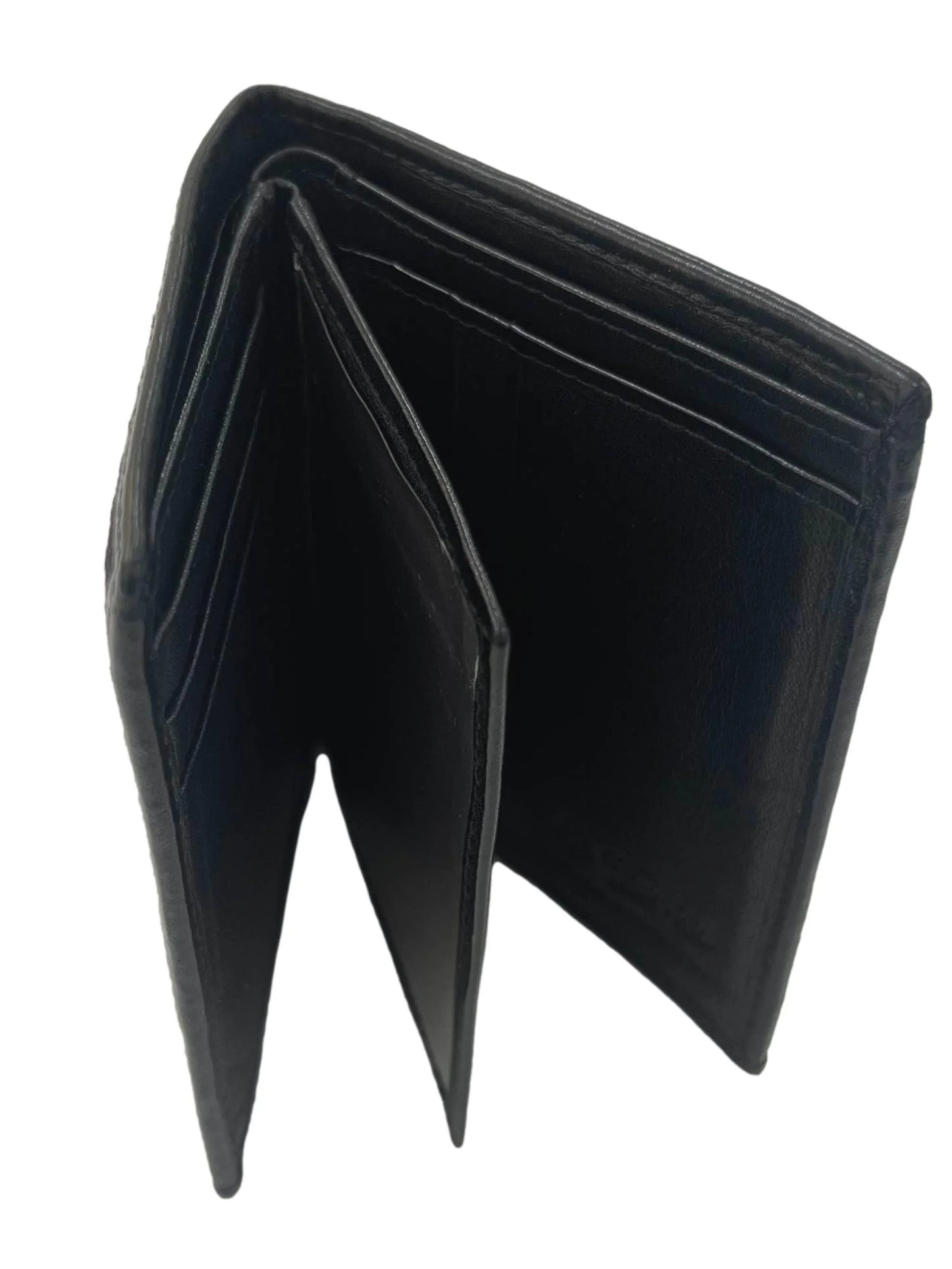 Black Leather Porter Men'S Bifold Wallet CSN - Image 3