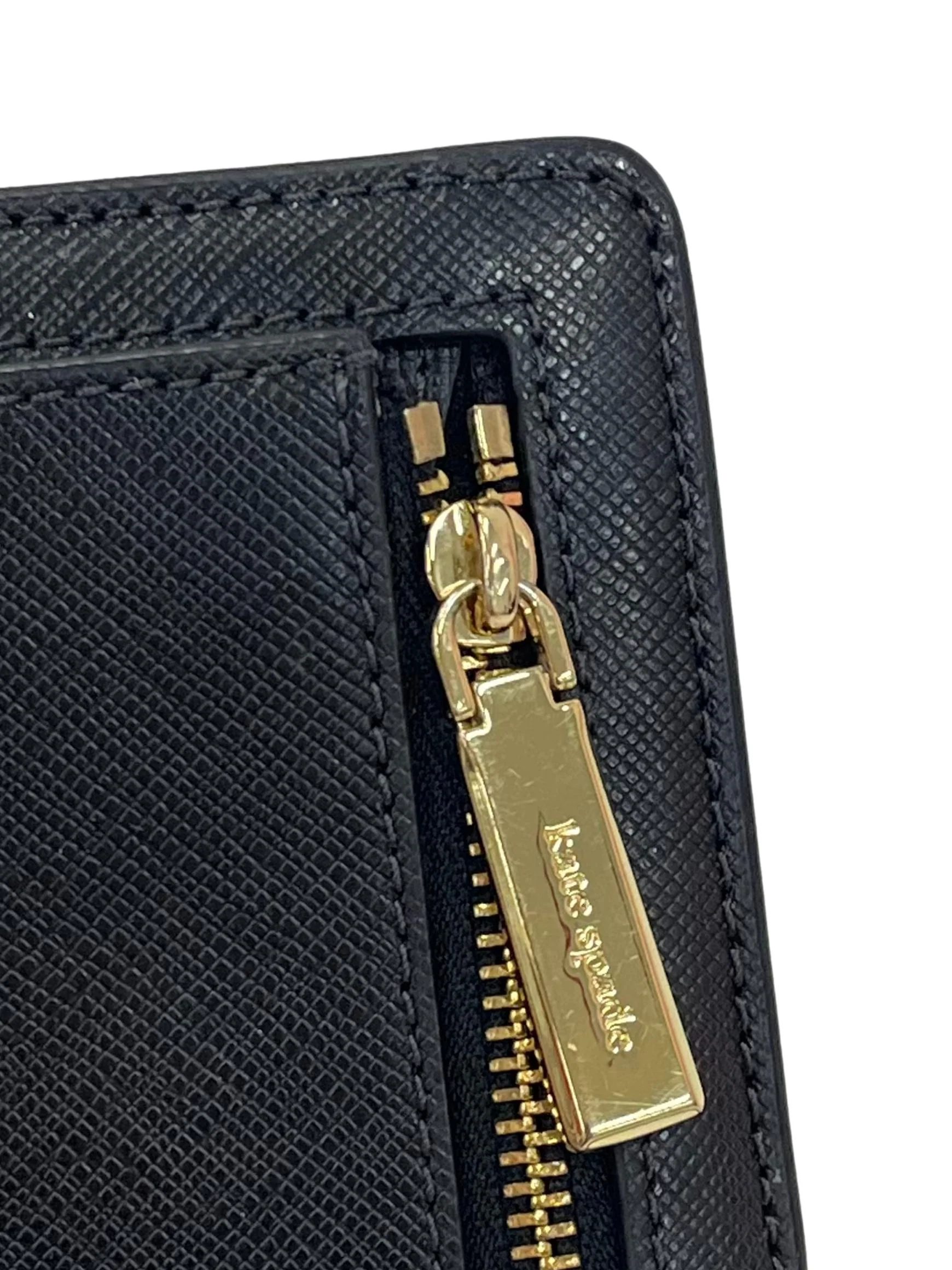 Black Leather Staci Large Slim Bifold Wallet CSN - Image 3