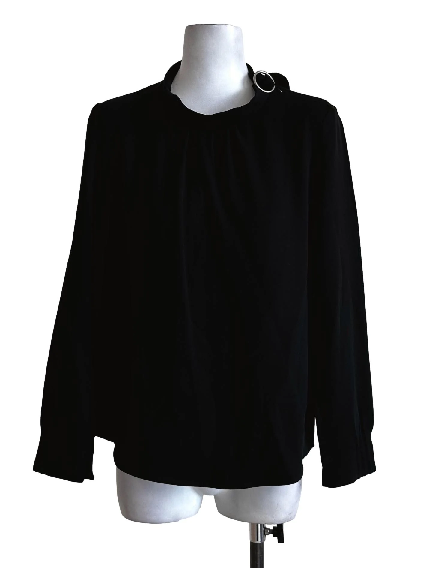 Black Long Sleeves Blouses