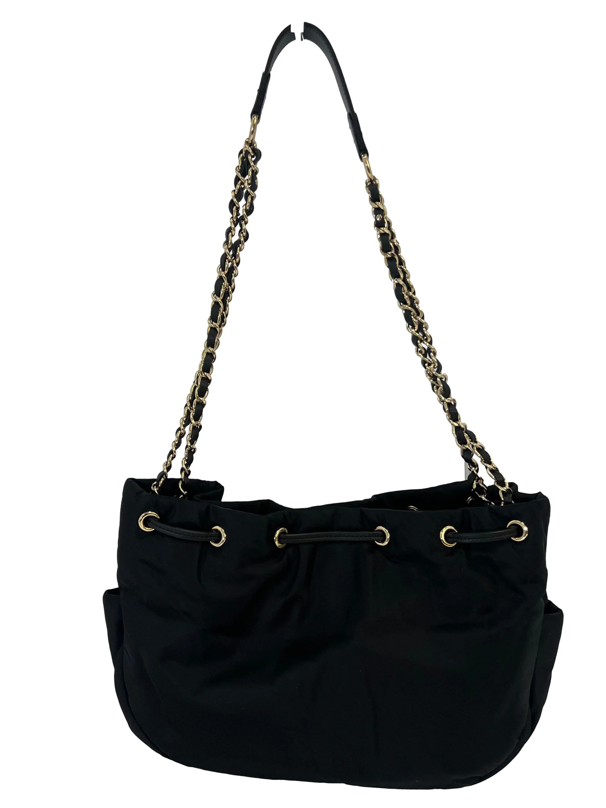 Black Nylon Bucket Bag - Image 2