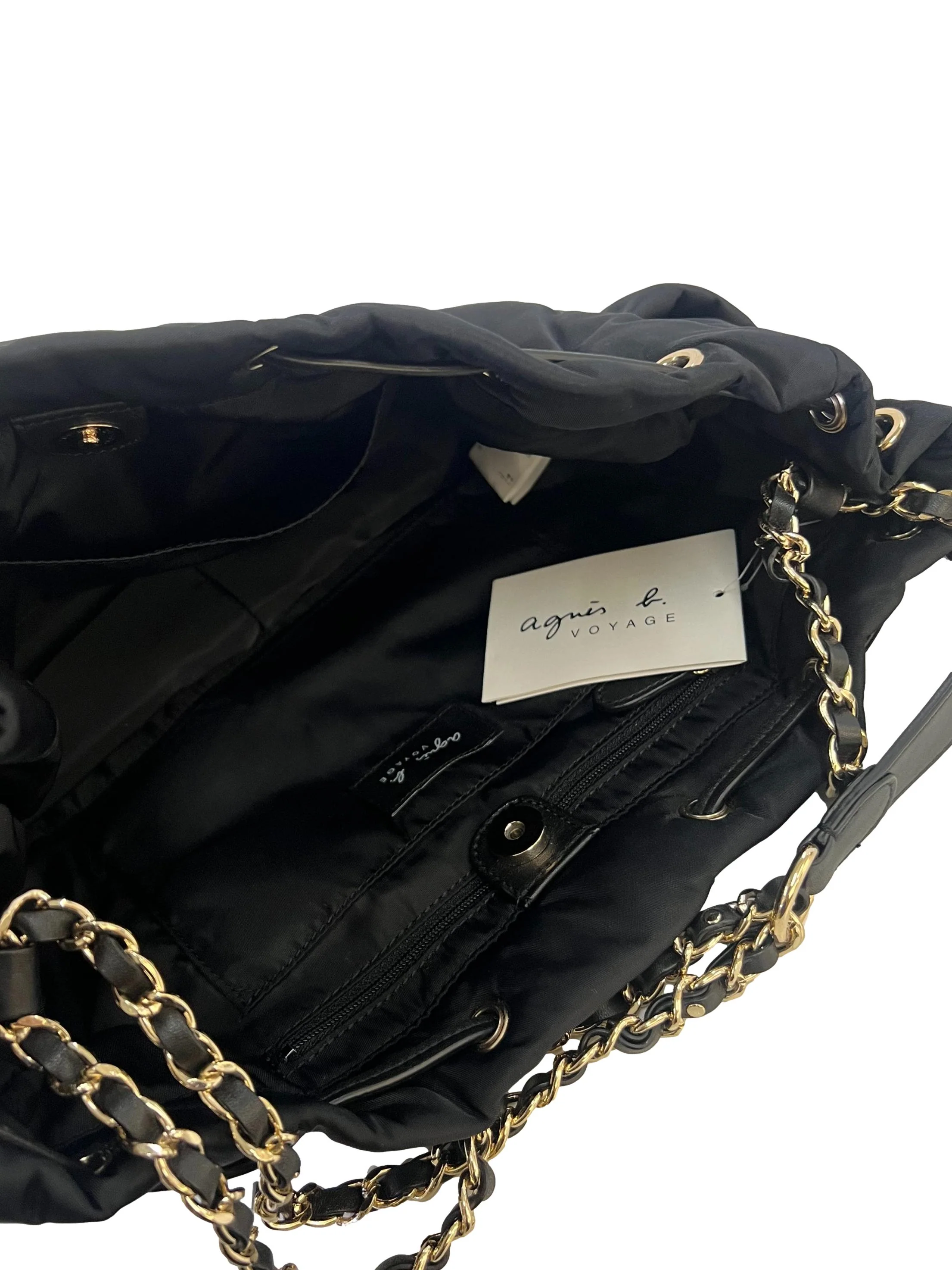 Black Nylon Bucket Bag - Image 3