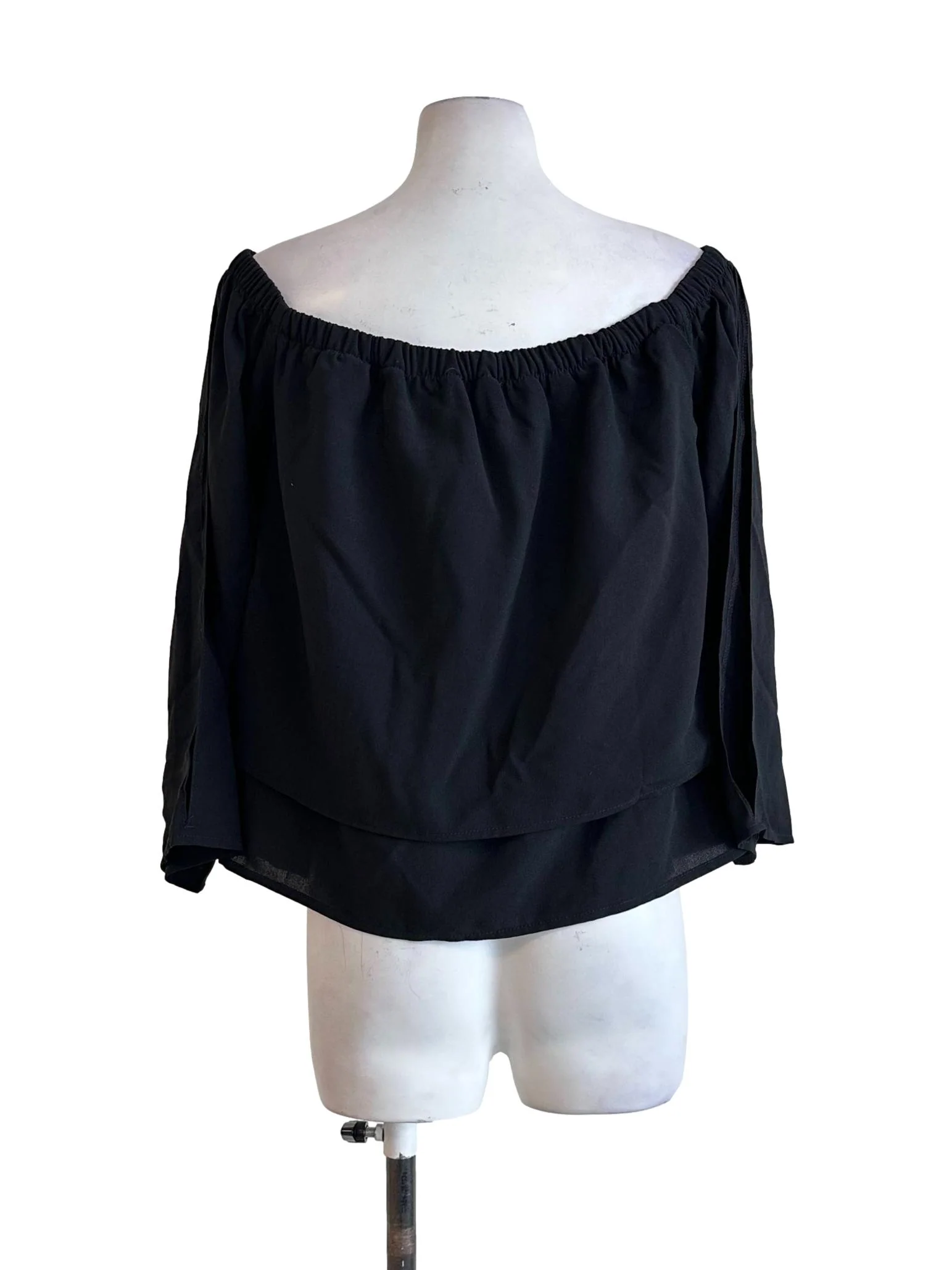 Black Off Shoulder Top - Image 2