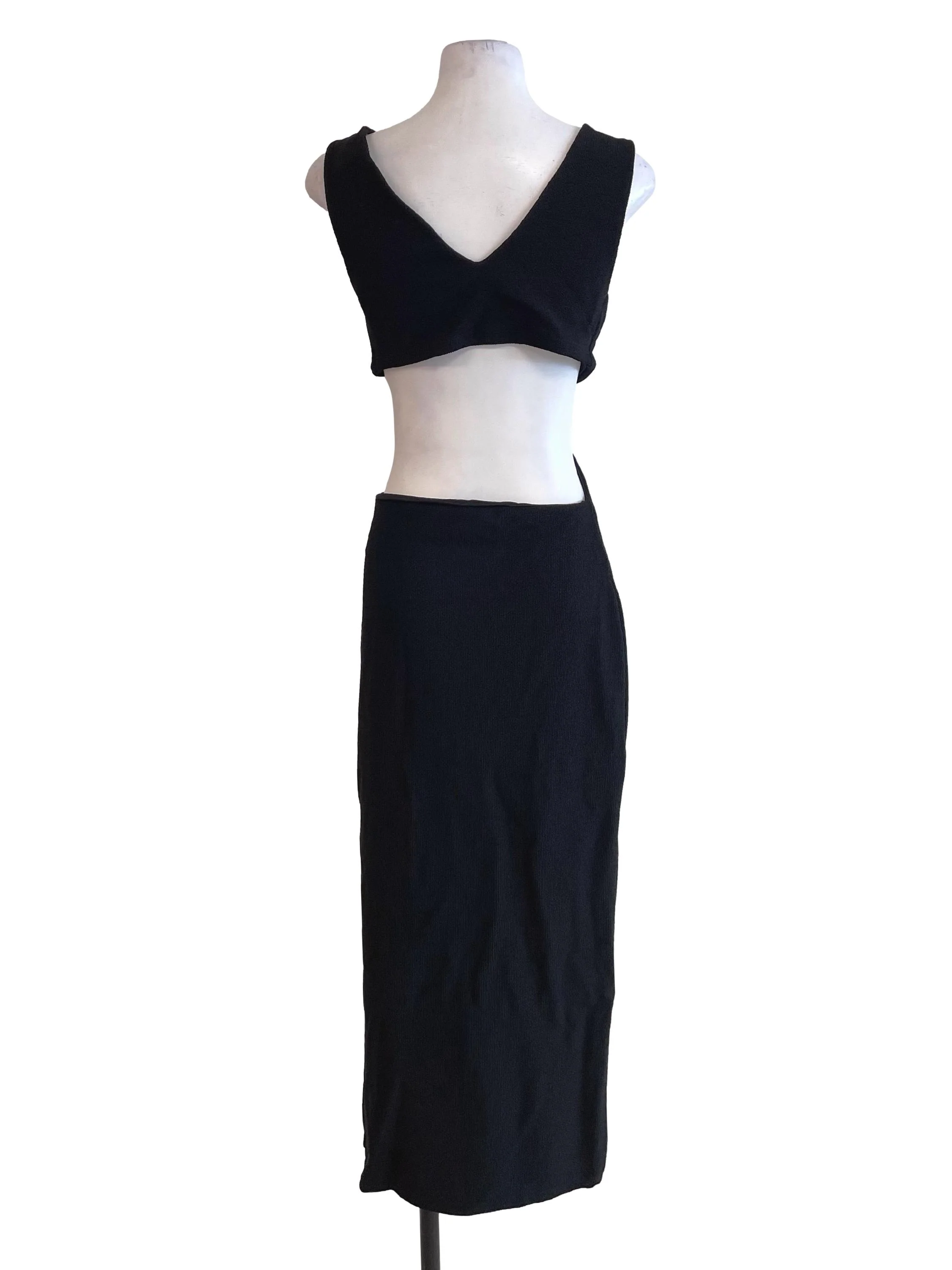 Black Cut-out Waist Dress - Image 2