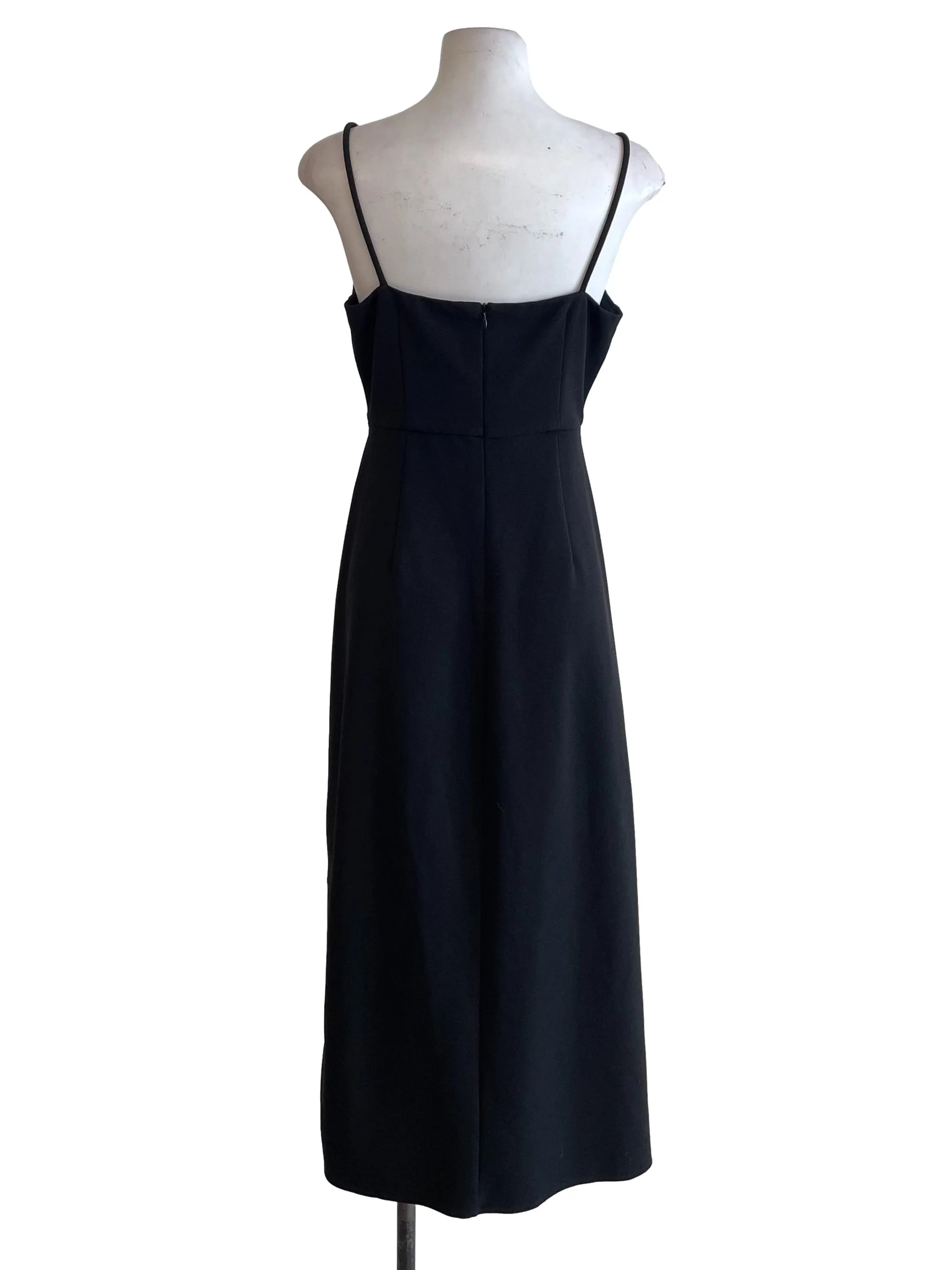 Black Open Waist Slip Dress - Image 2