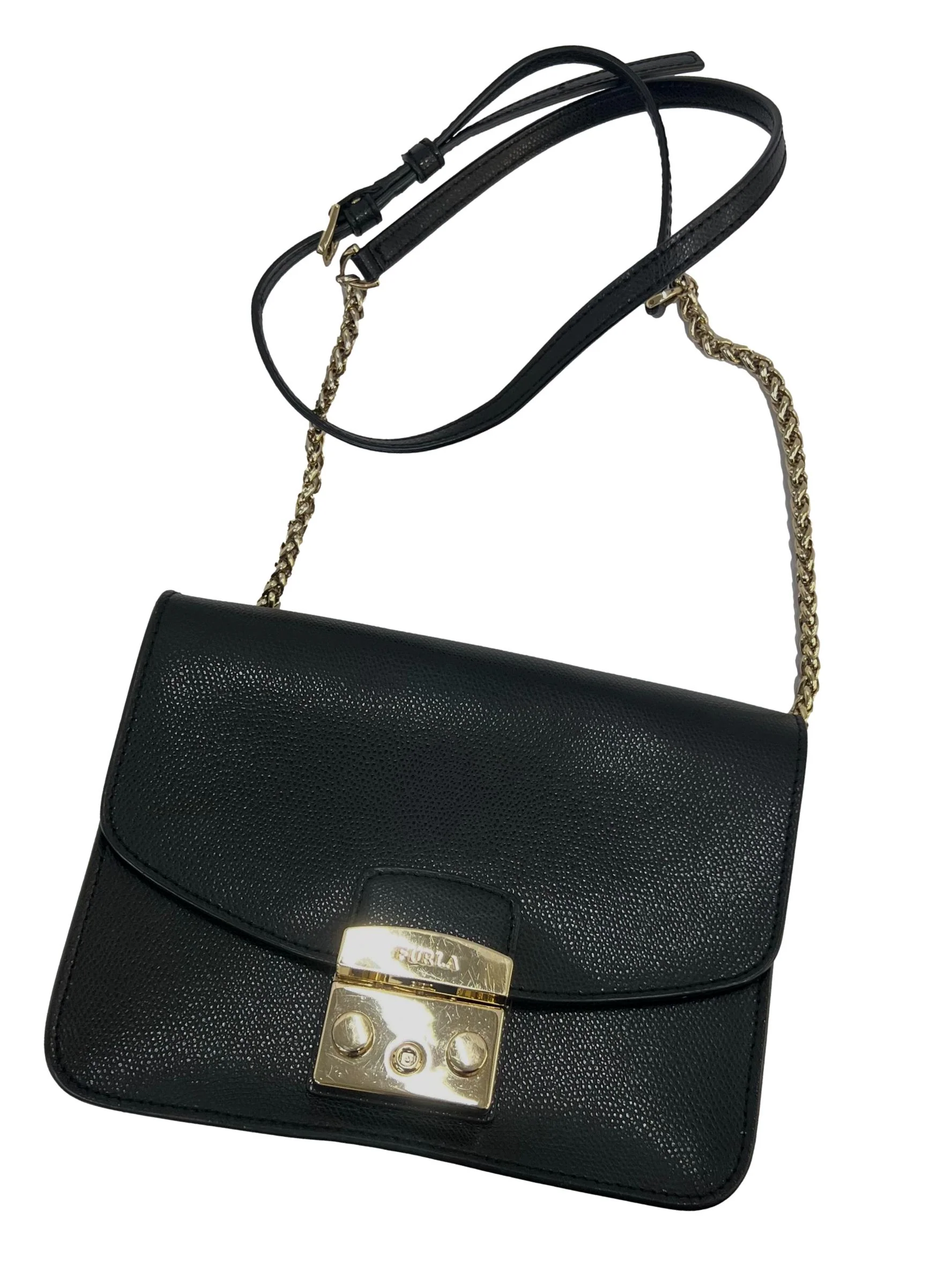 Black Pebbled Leather Metropolis Bag - Image 3