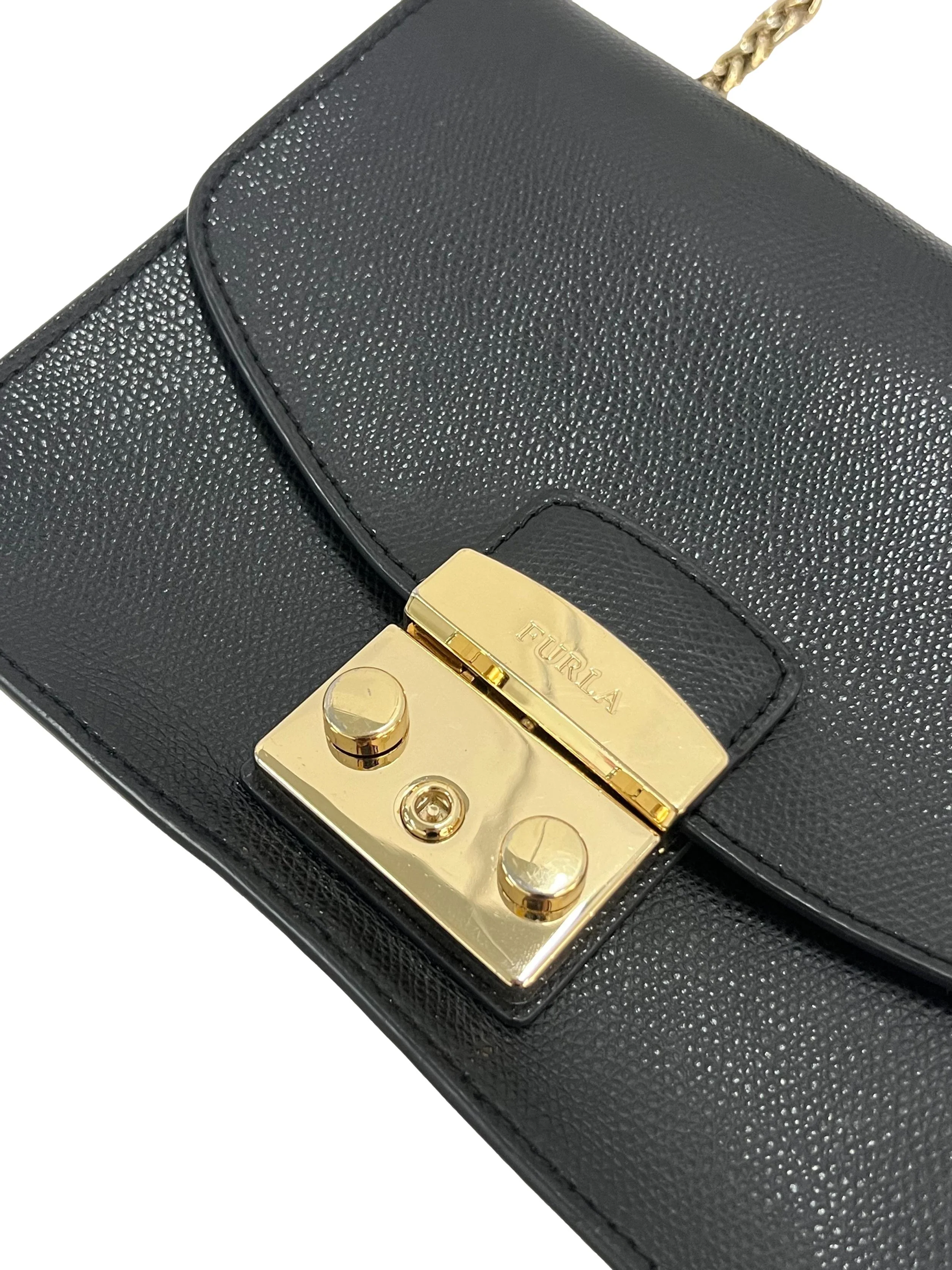 Black Pebbled Leather Metropolis Bag - Image 4