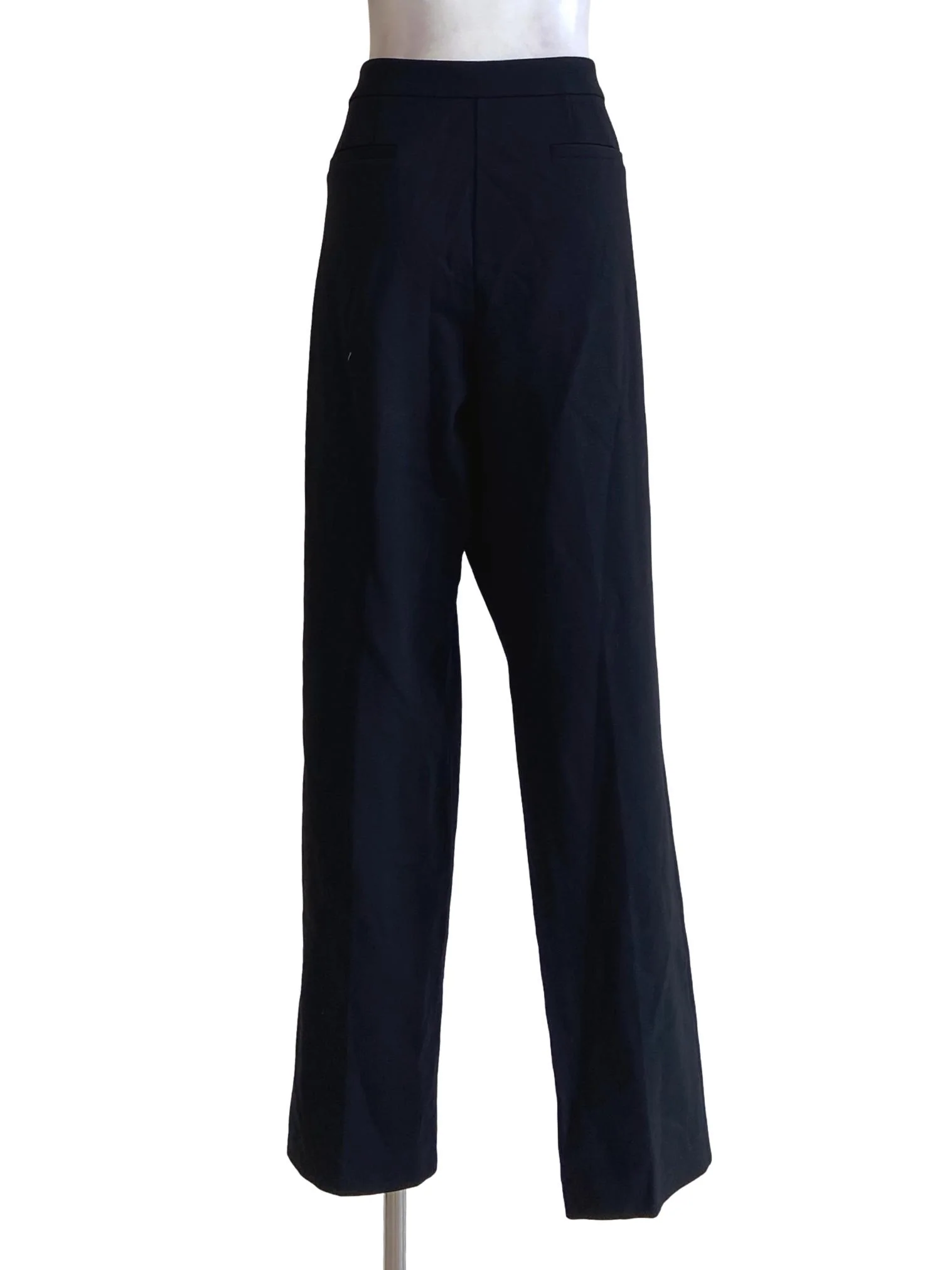 Black Pegged Twill Pants - Image 2