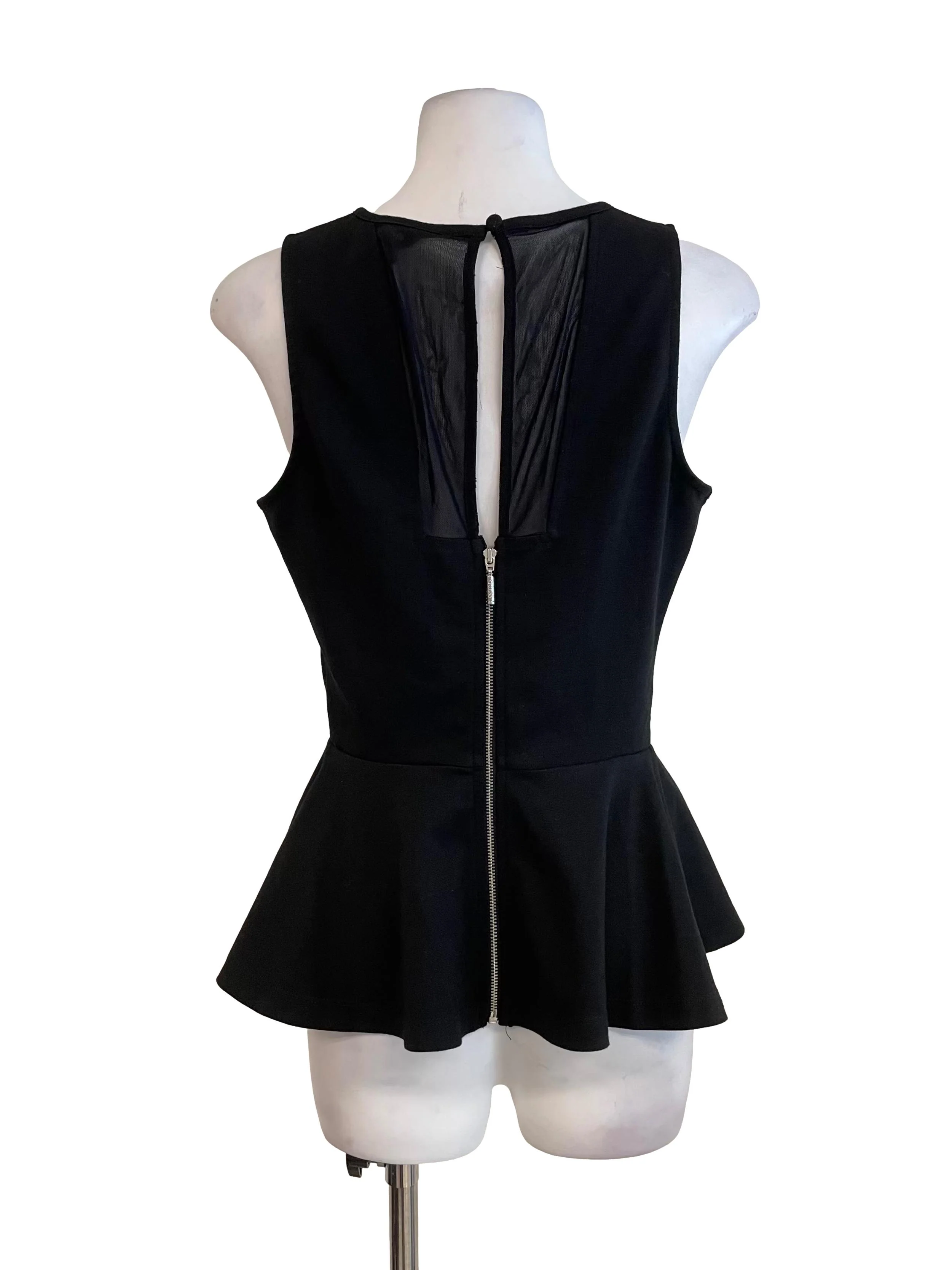 Black Peplum Top - Image 2