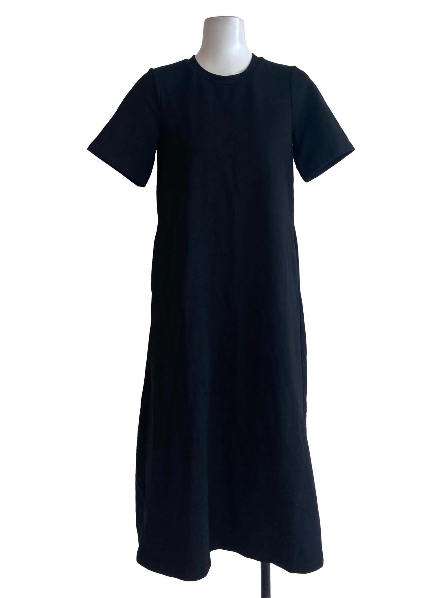 Black Plain Empire Dress