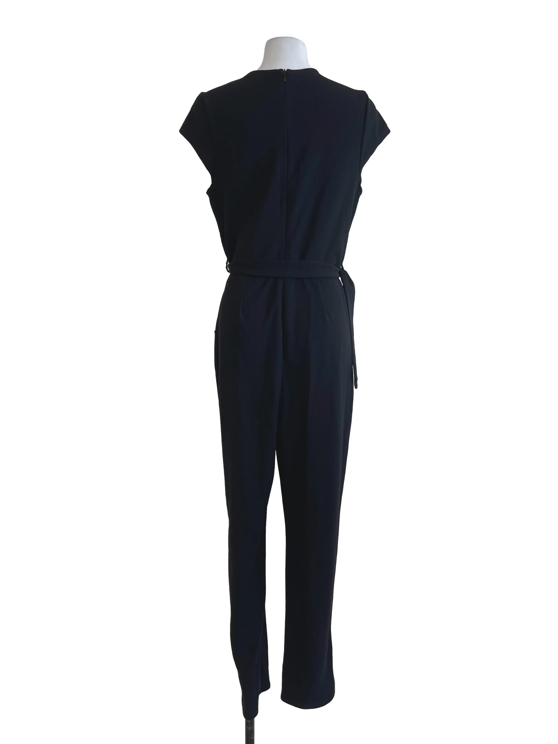 Black Plain Jumpsuit - Image 2