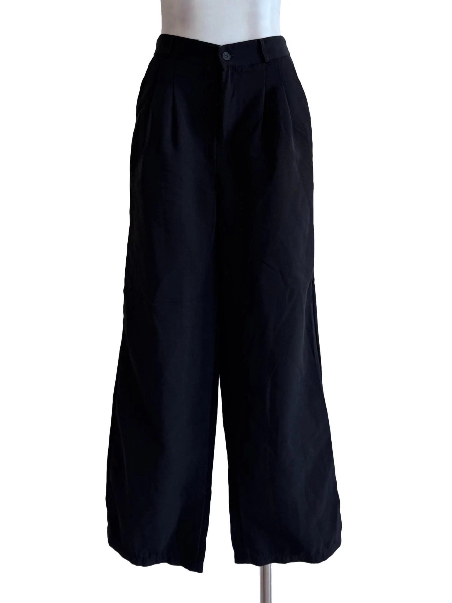Black Plain Long Pants