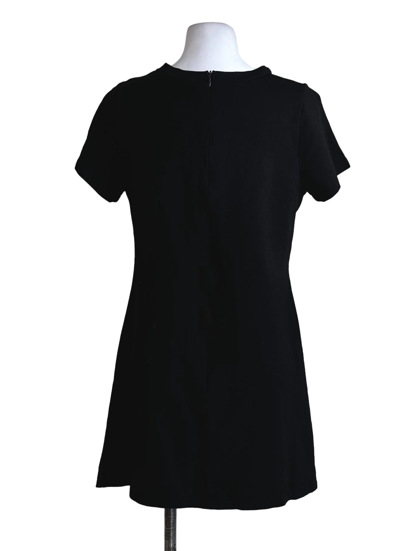 Black Plain Mini Dress - Image 2