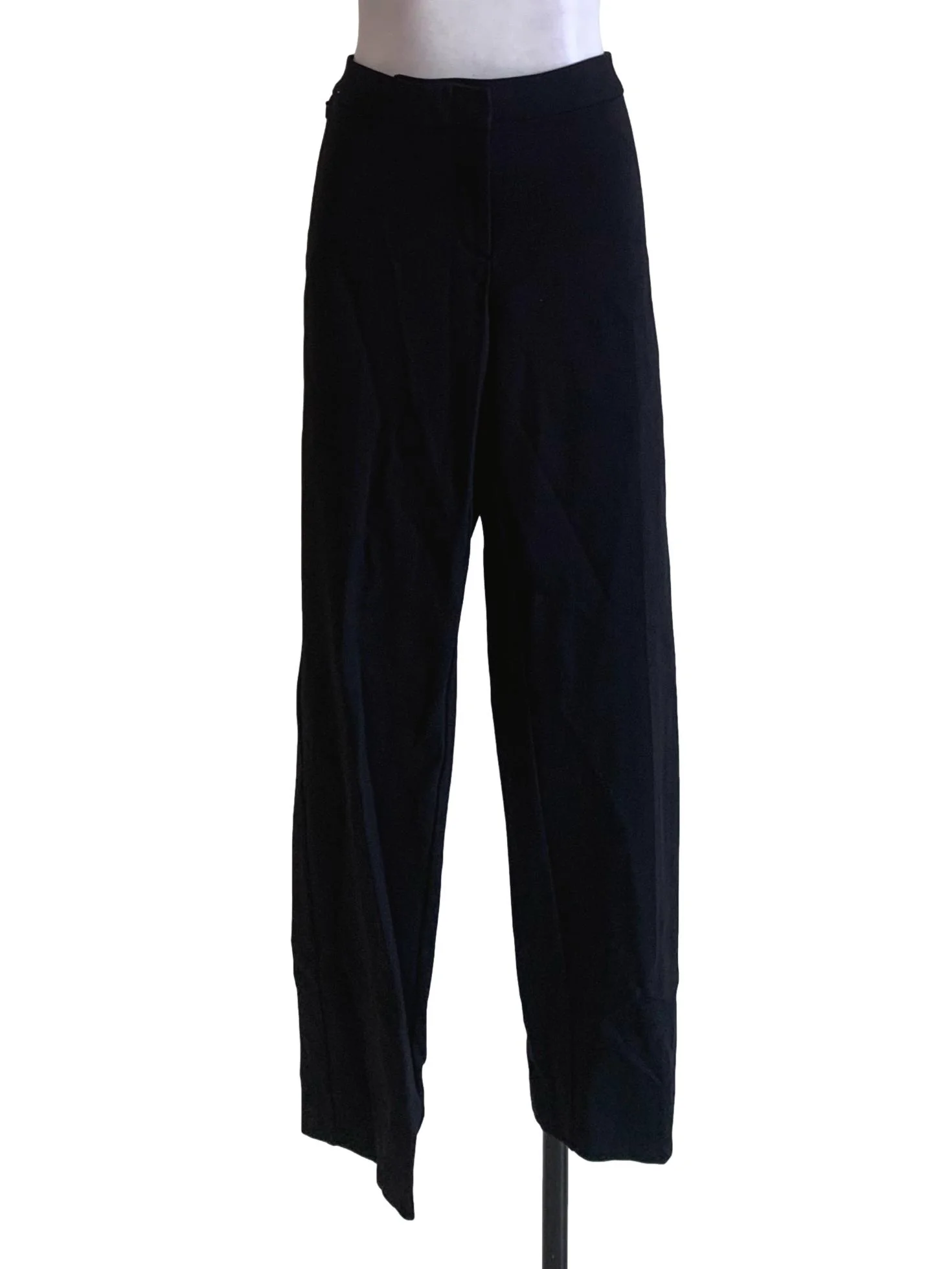 Black Plain Straight Pants