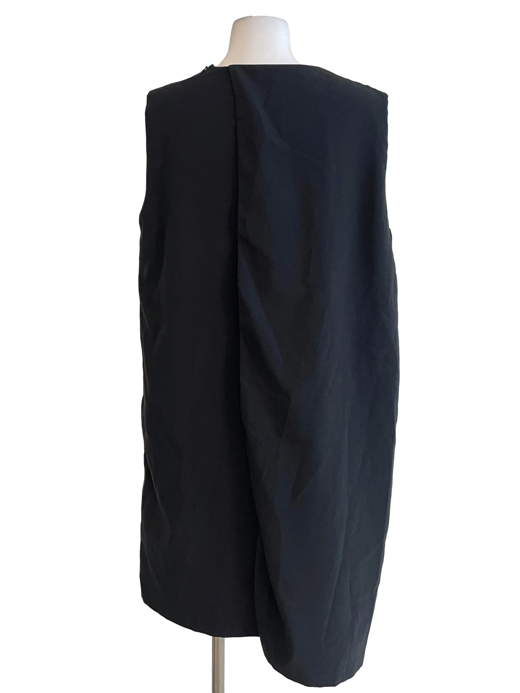Black Pleated Tent Dress - Image 2