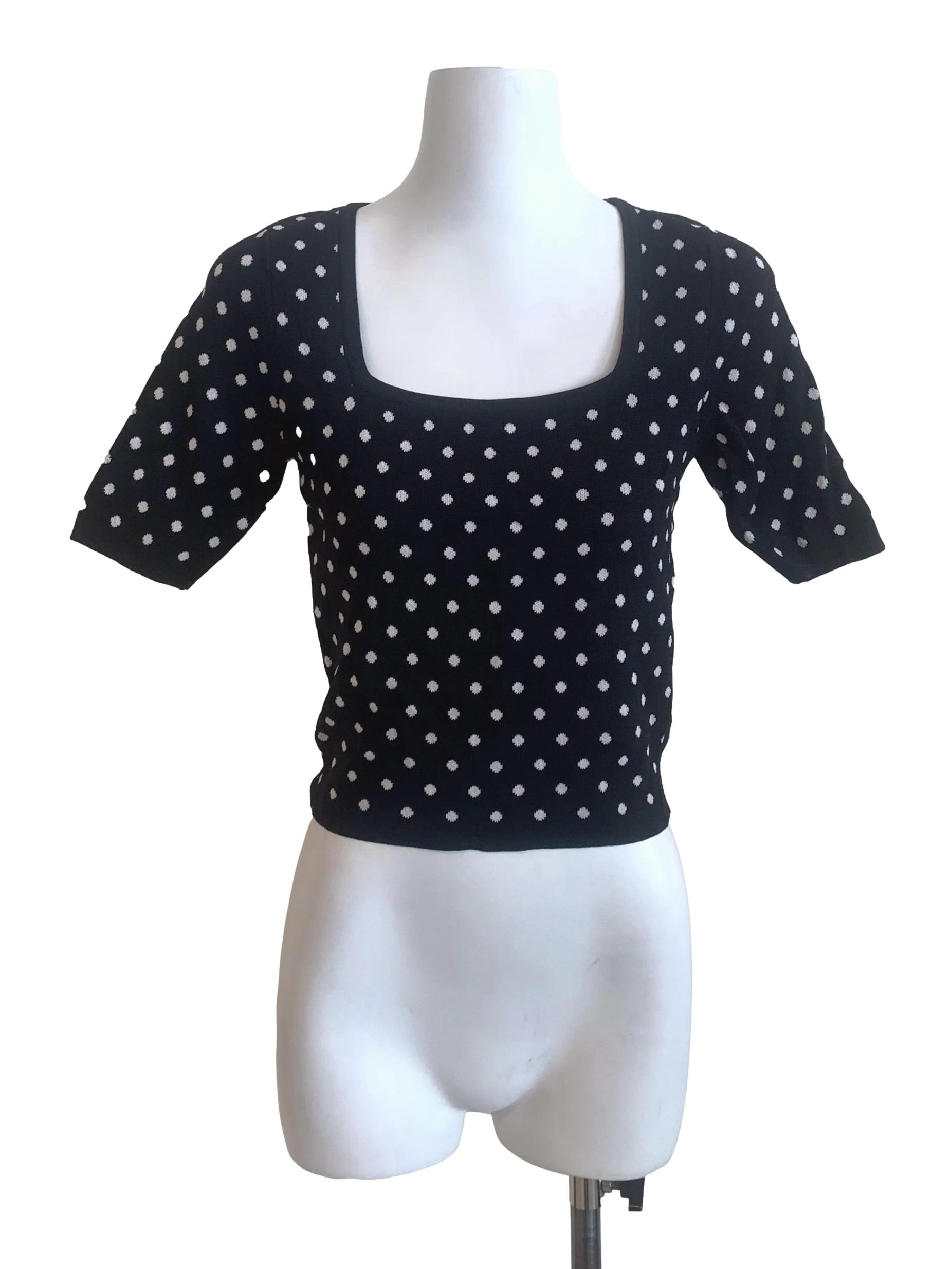 Black Polka Dot Top LB