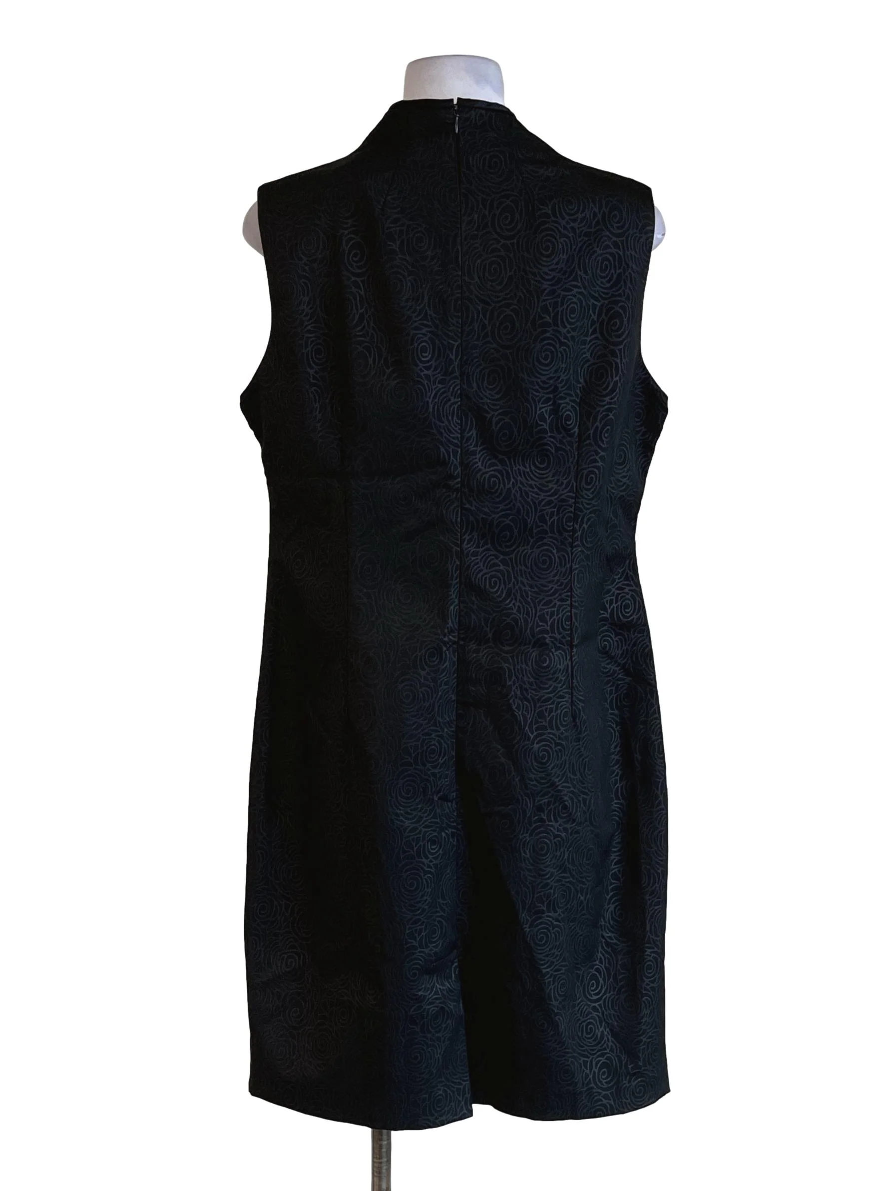 Black Queen Anne A-Line Dress - Image 2