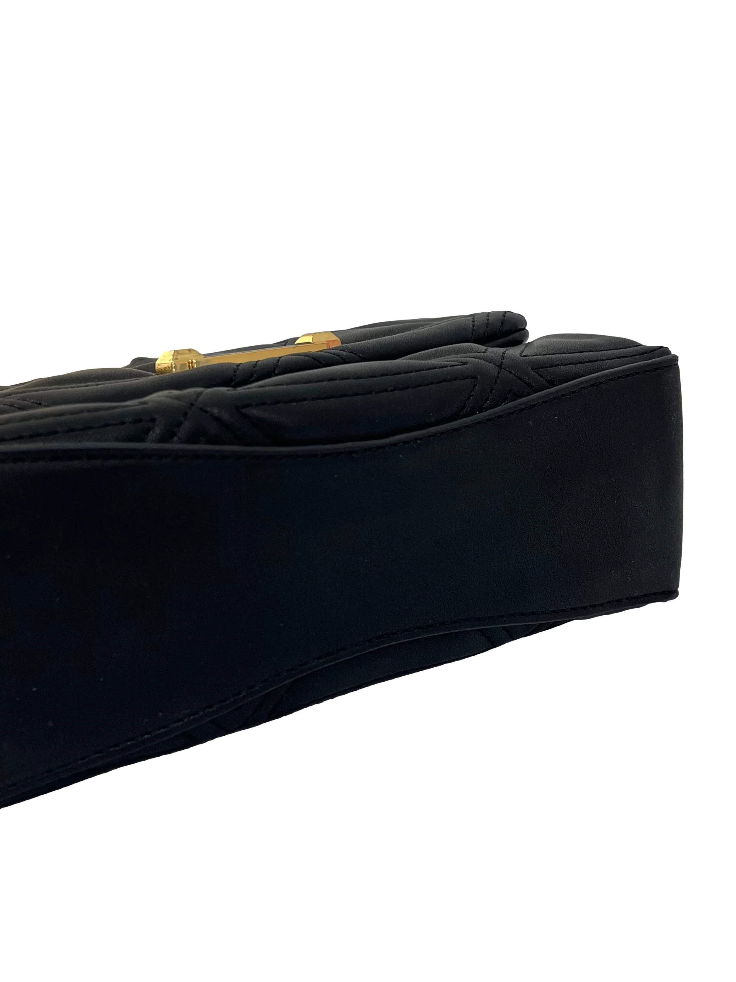 Black Quilted Crossbody Bag With Detachable Pouch - Image 4