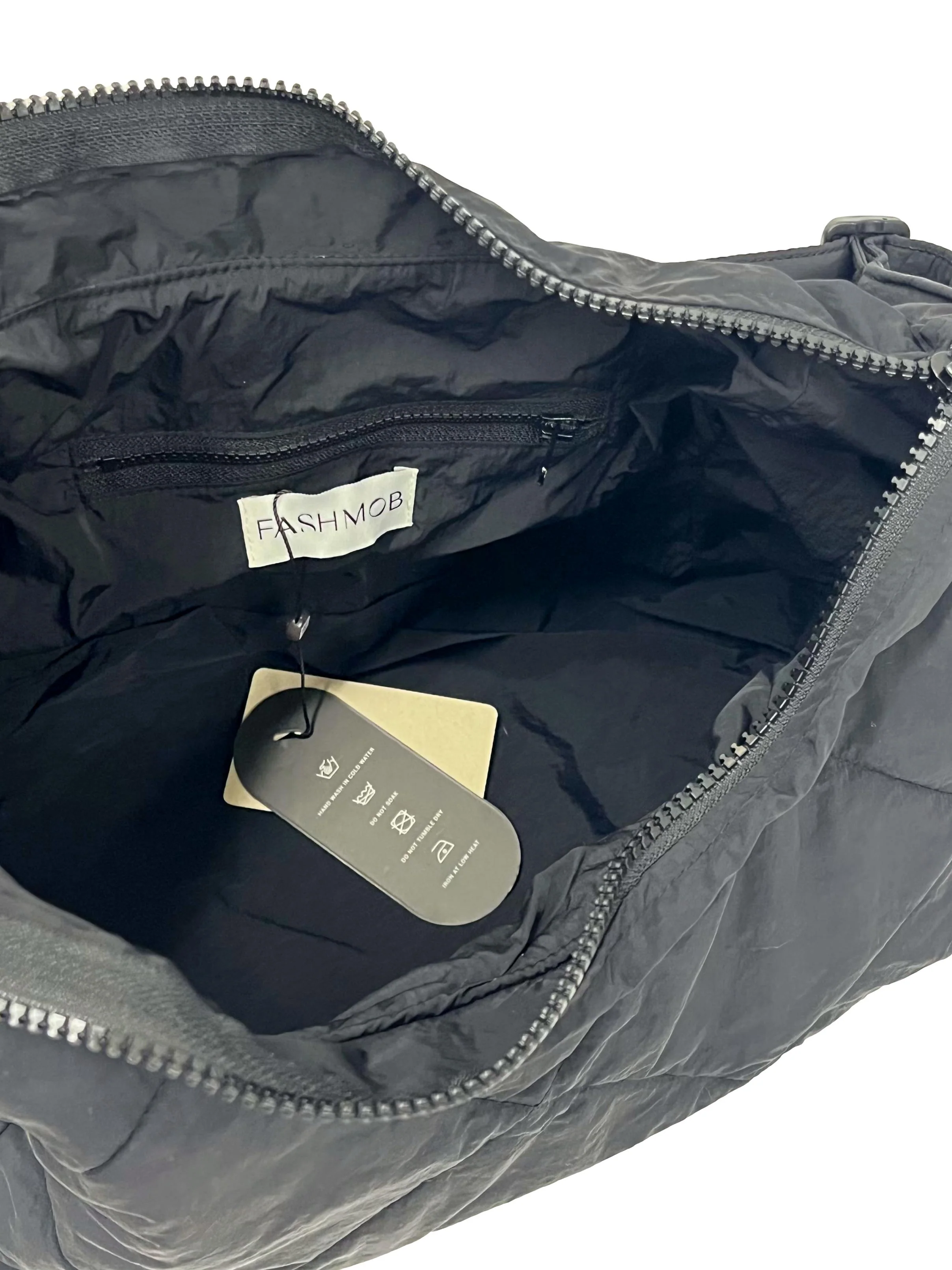 Black Quilted Shoulder Bag - Image 5